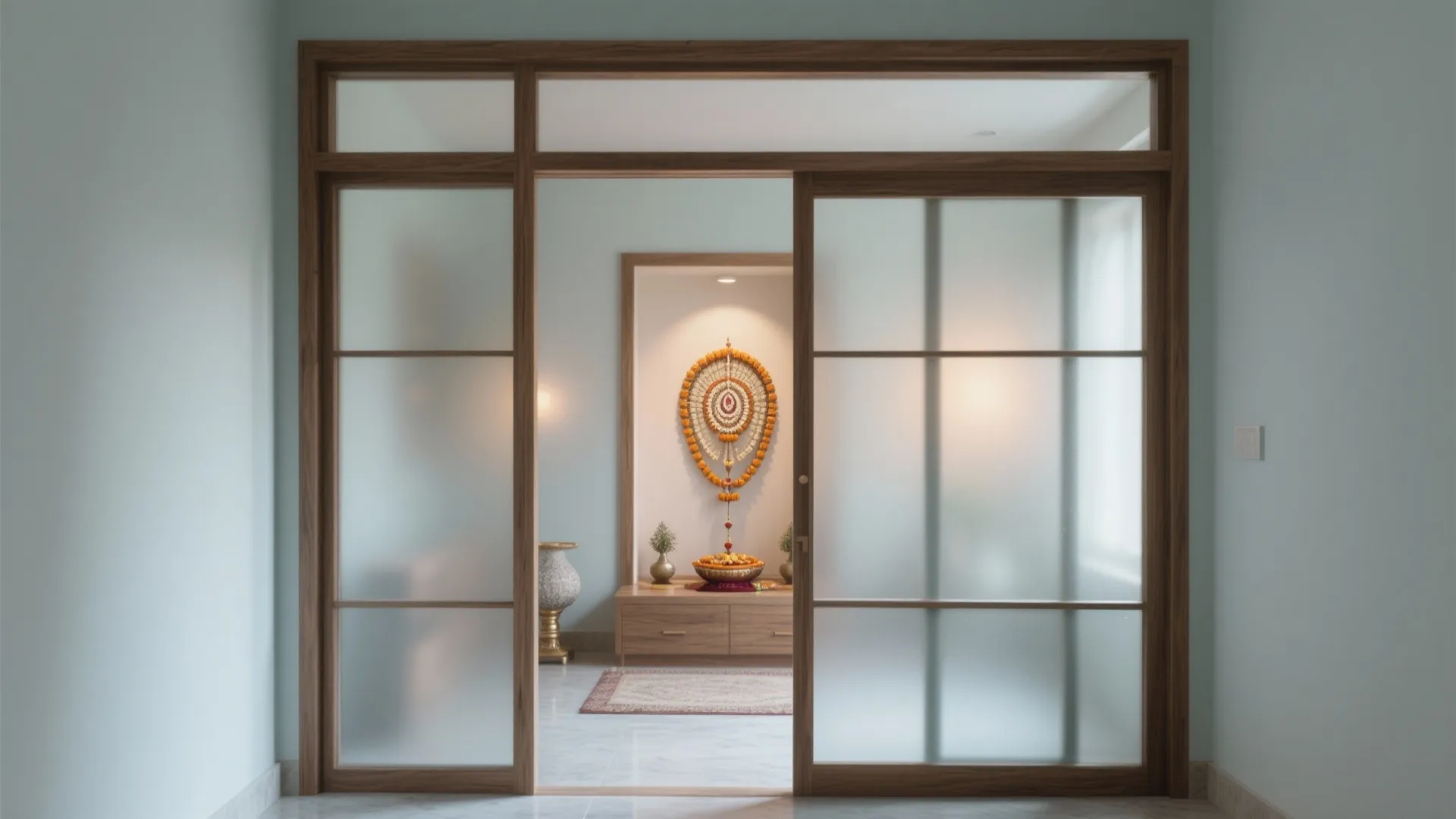 Minimalist Glass & Wood Fusion