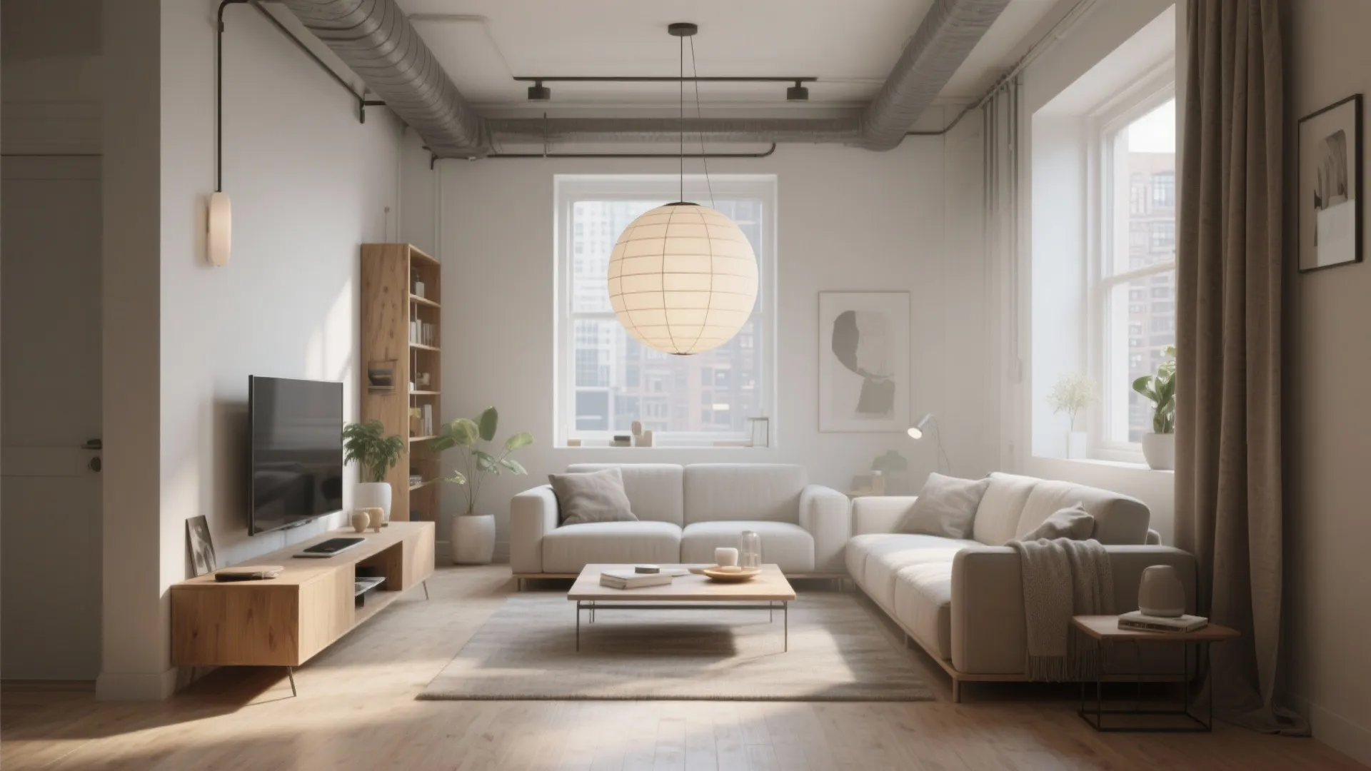 1. Minimalist Globe Chandeliers