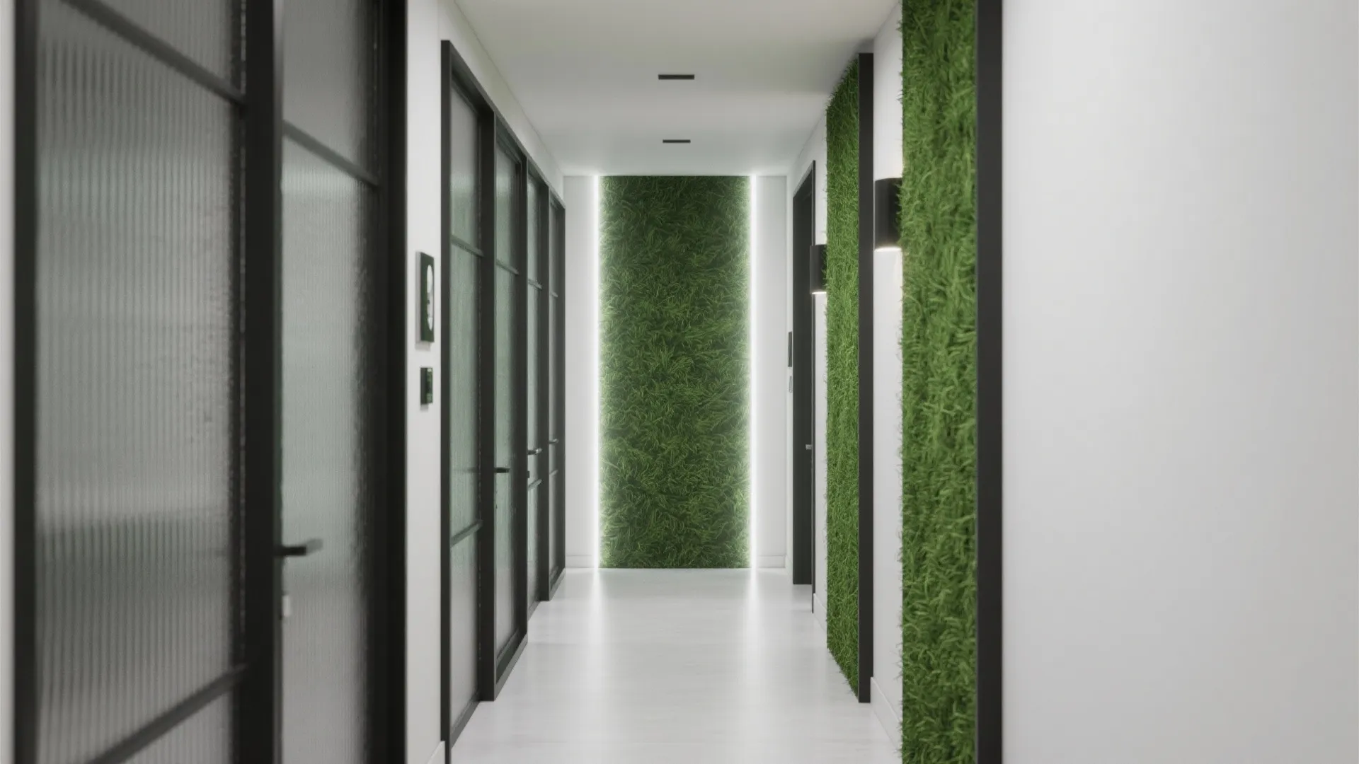 Minimalist Vertical Green Panels