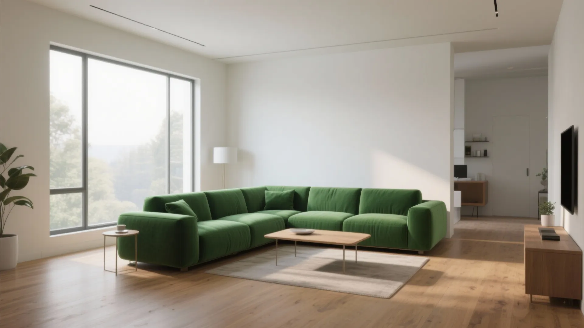 1. Minimalist Decor Around a Statement Sofa