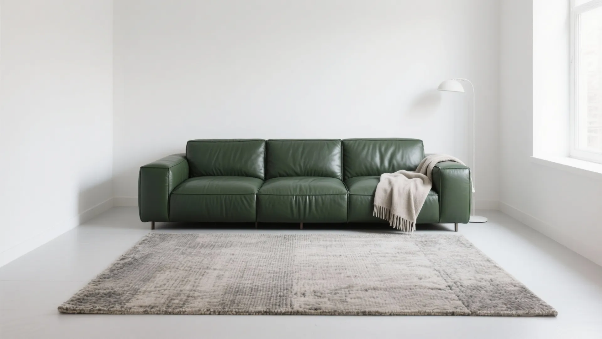 1. Minimalist Accents with a Bold Sofa