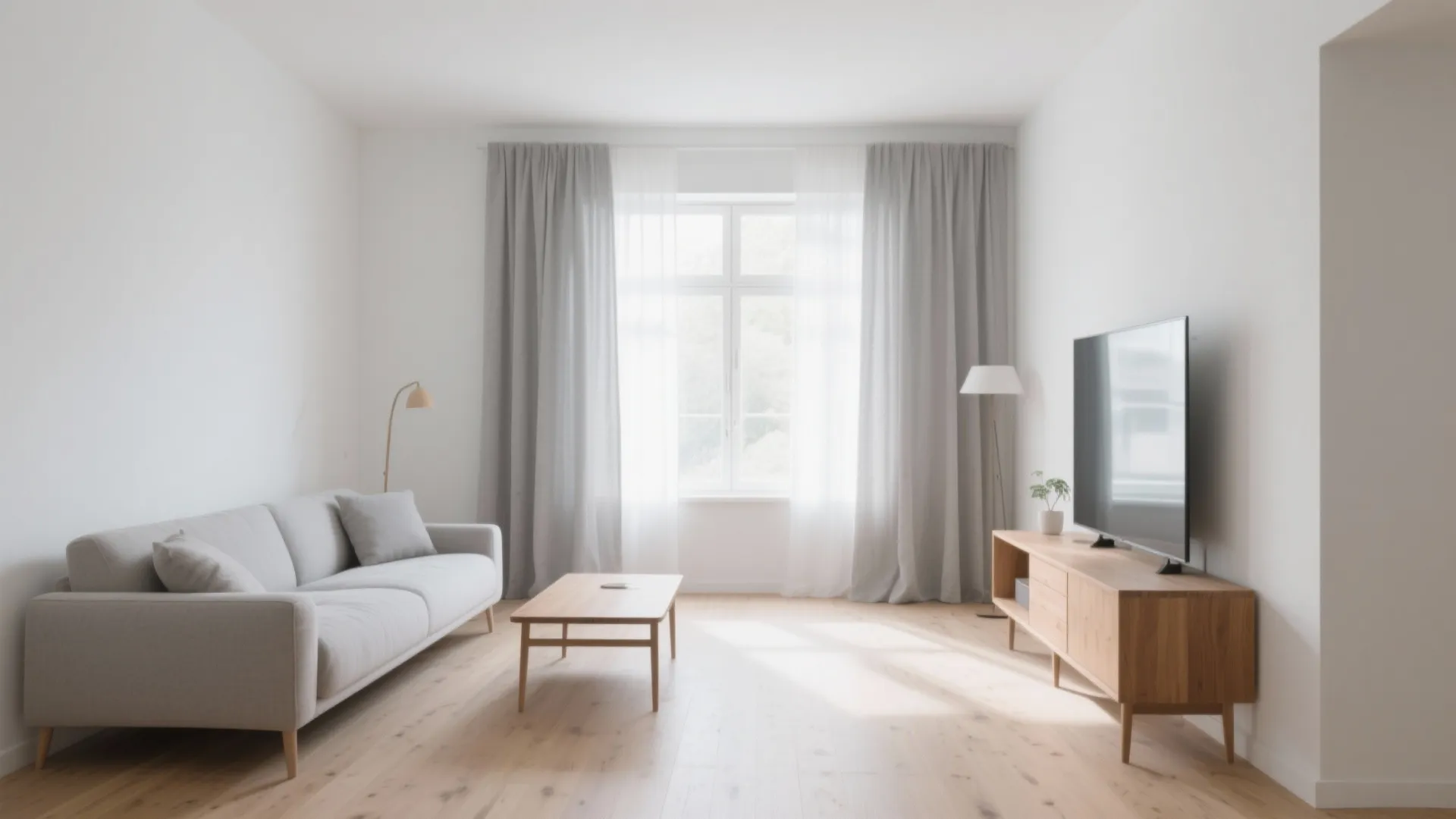 1. Minimalist Grey Linen Curtains