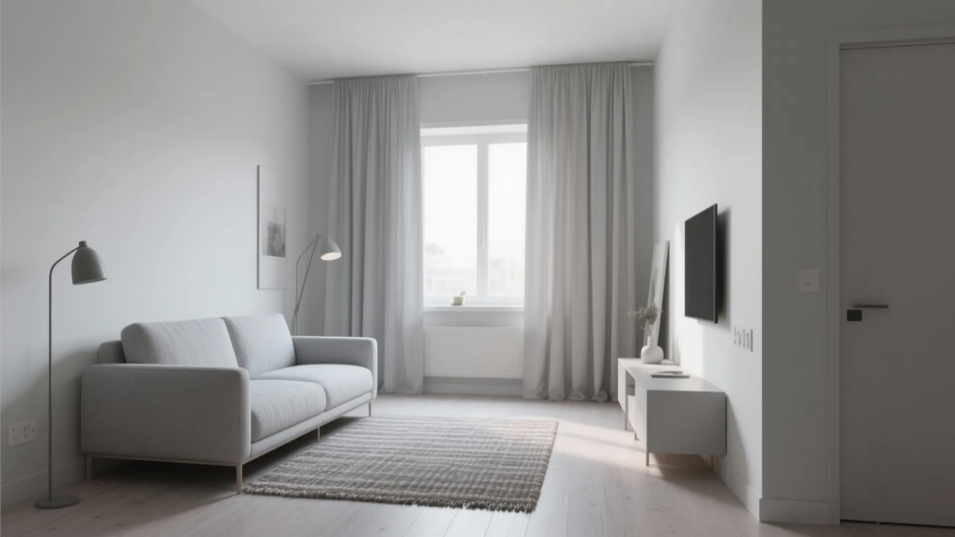 Minimalist Grey Living Room