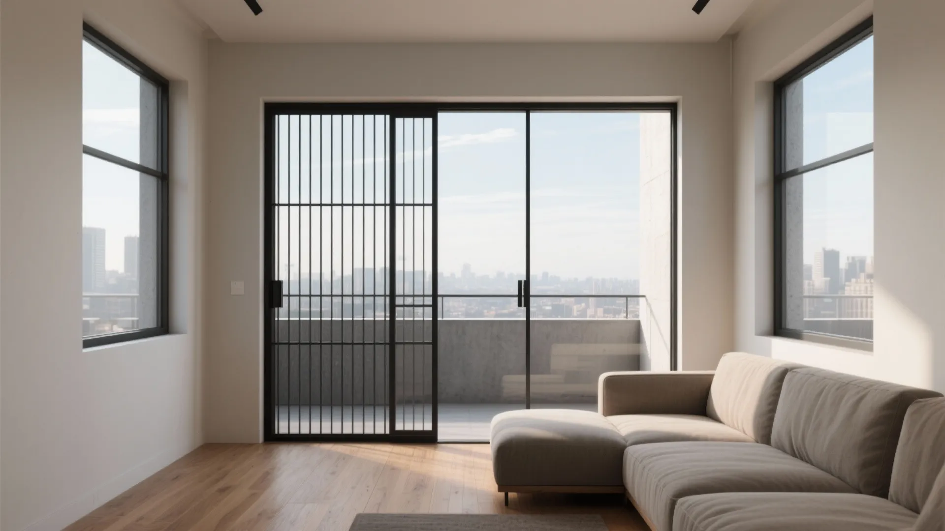 Minimalist Balcony Door Grill Patterns