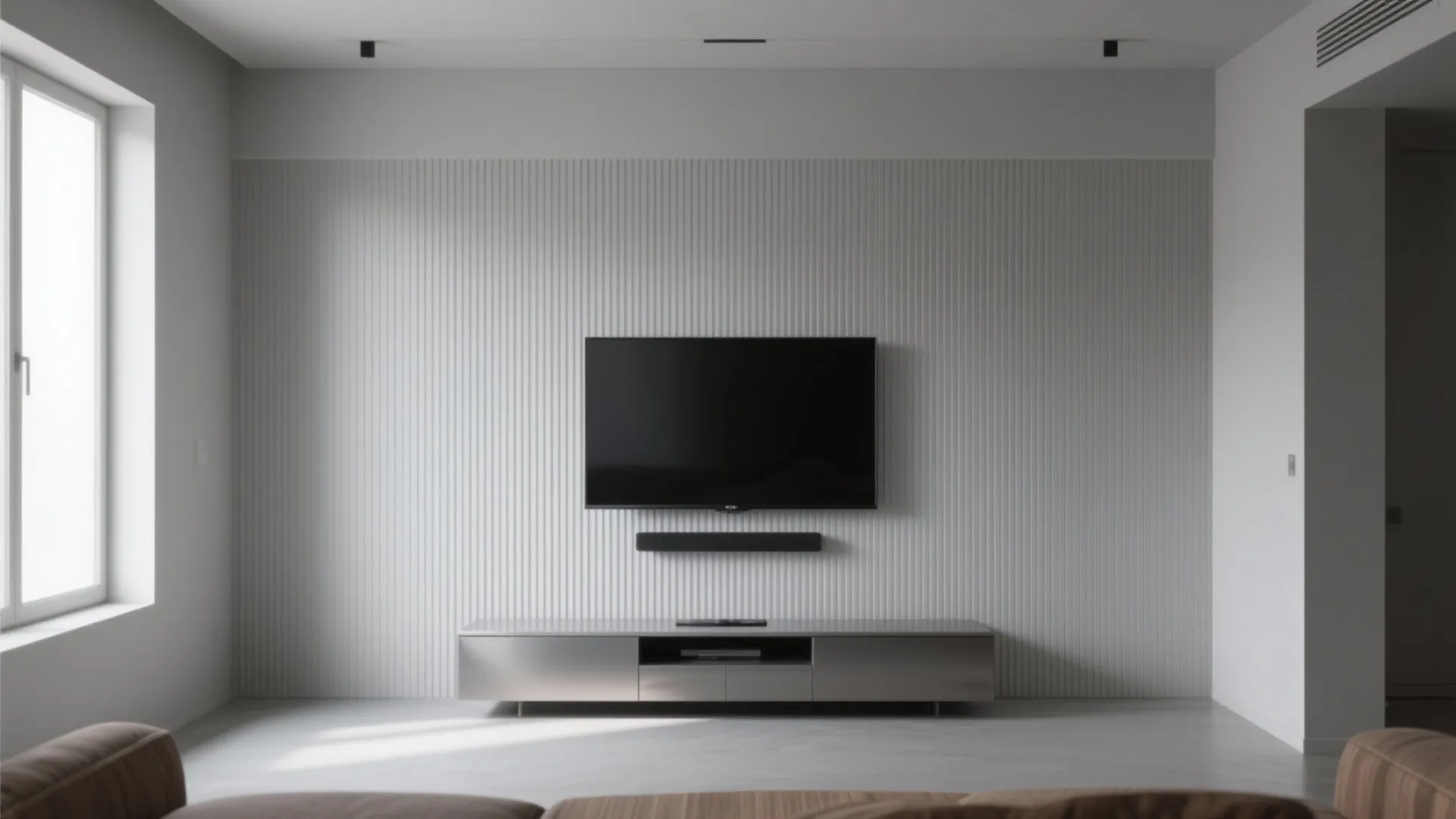 Minimalist Fluted Grooves for the Front Wall