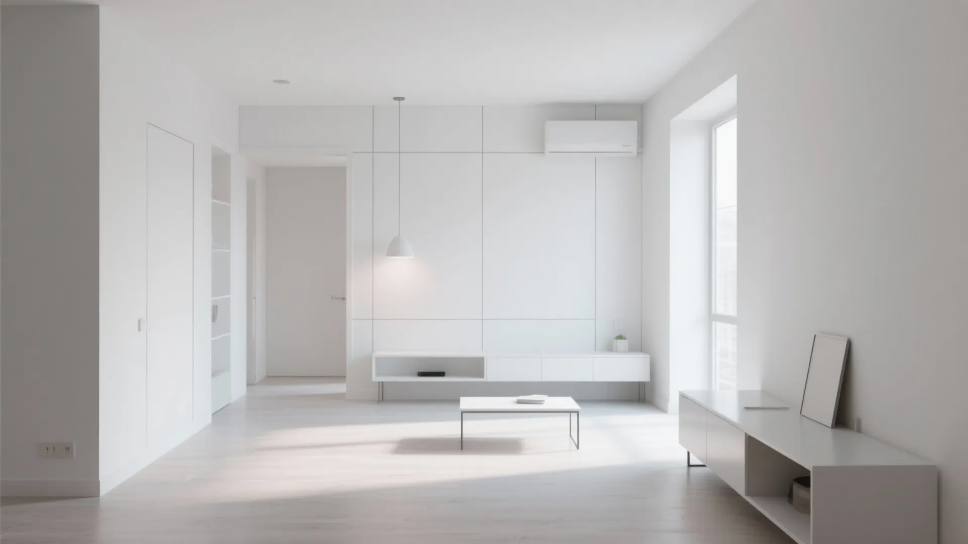 Minimalist Gypsum Panel Walls