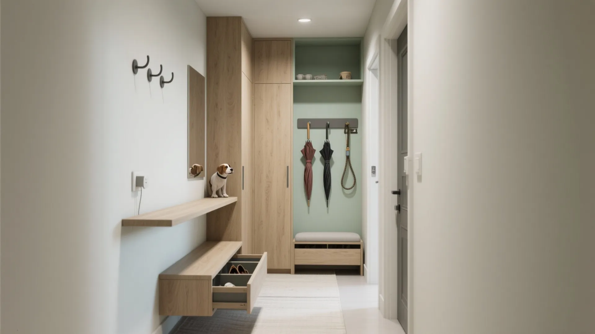 Minimalist Hall Storage That Works