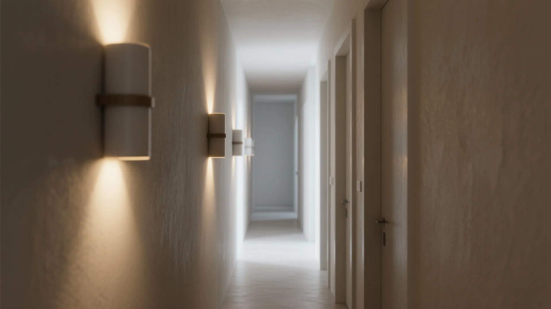 1. Minimalist Ceramic Sconces for Narrow Hallways