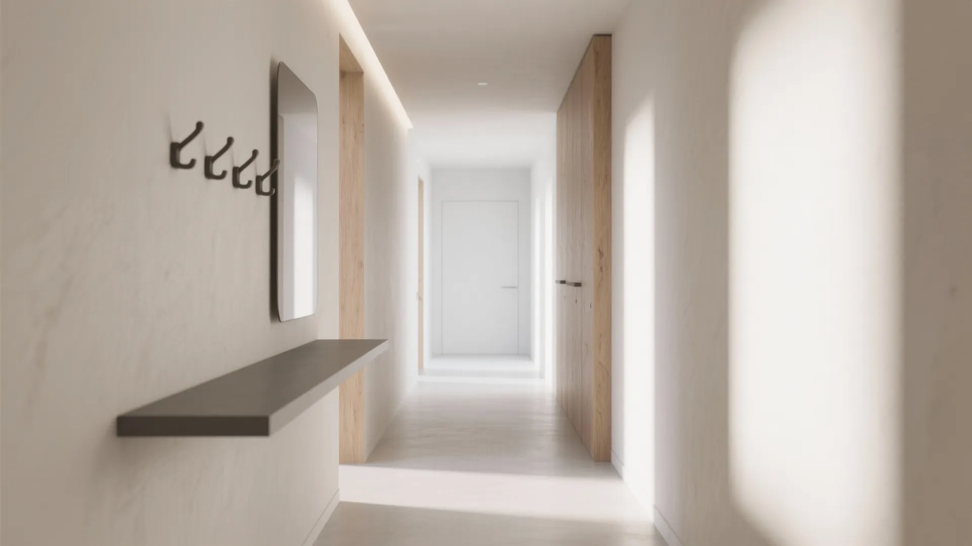 Minimalist Hallway Storage