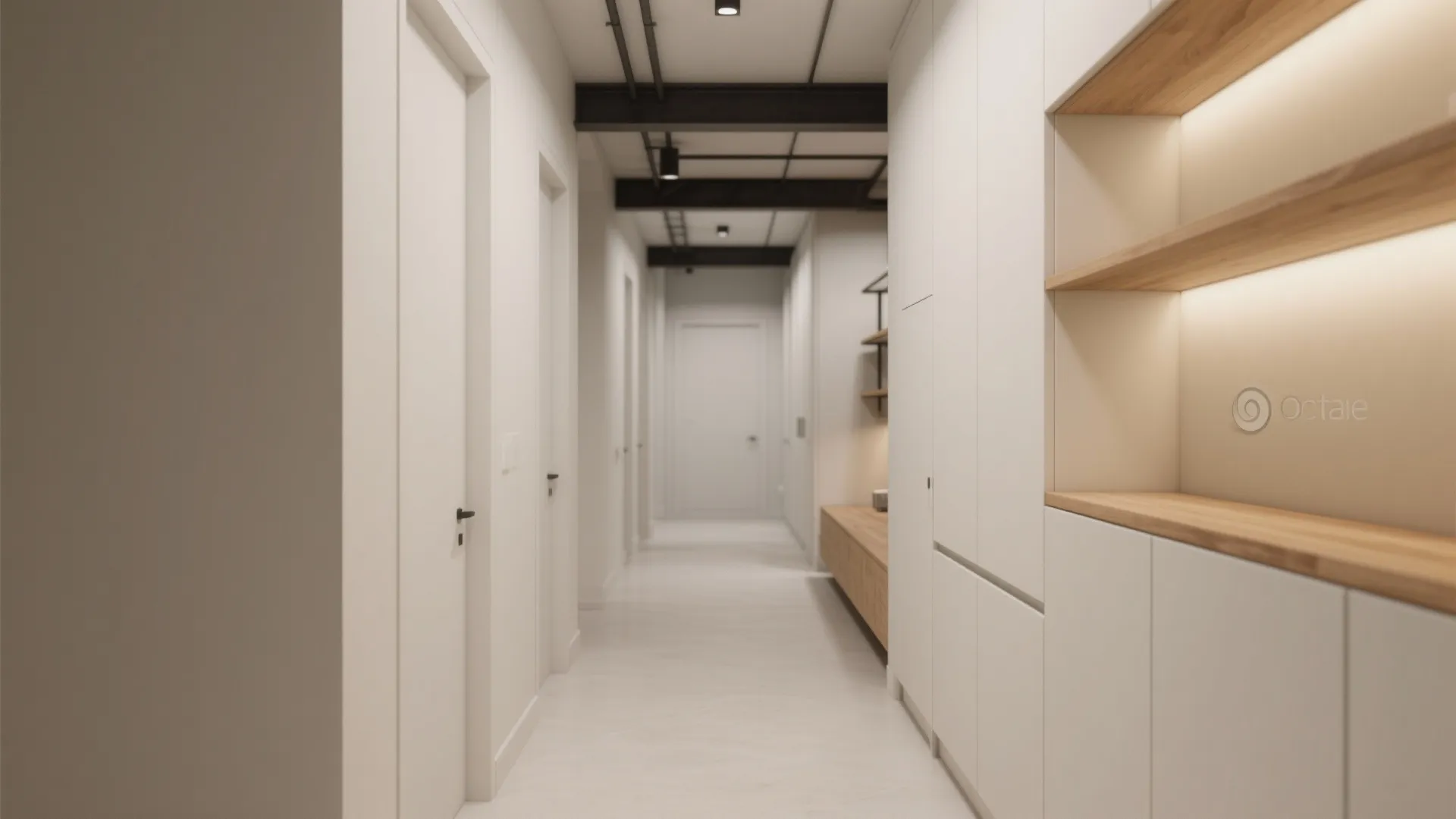 Minimalist Hallway Storage