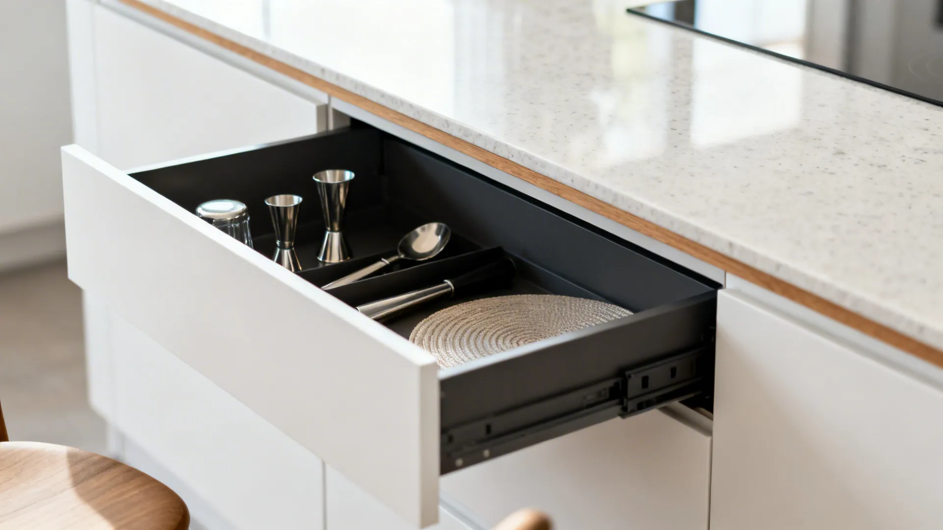 Minimalist Bar with Hidden Storage