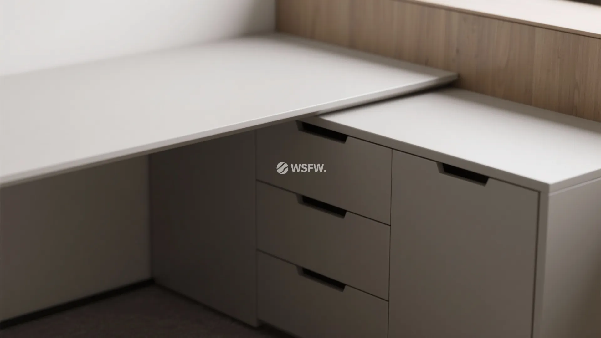 Minimalist desks with hidden storage