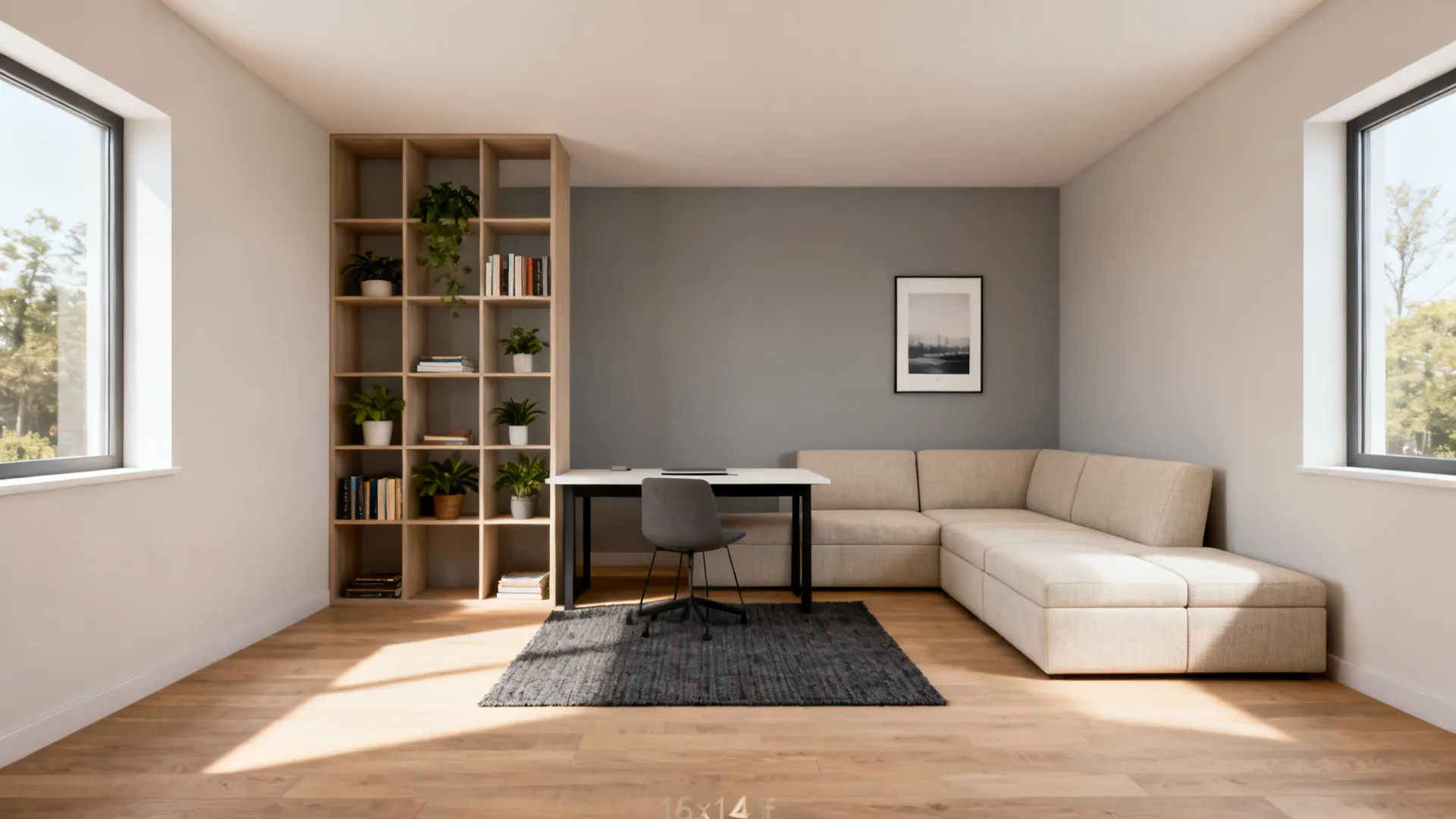 Prompt Example: Living Room Shared Office