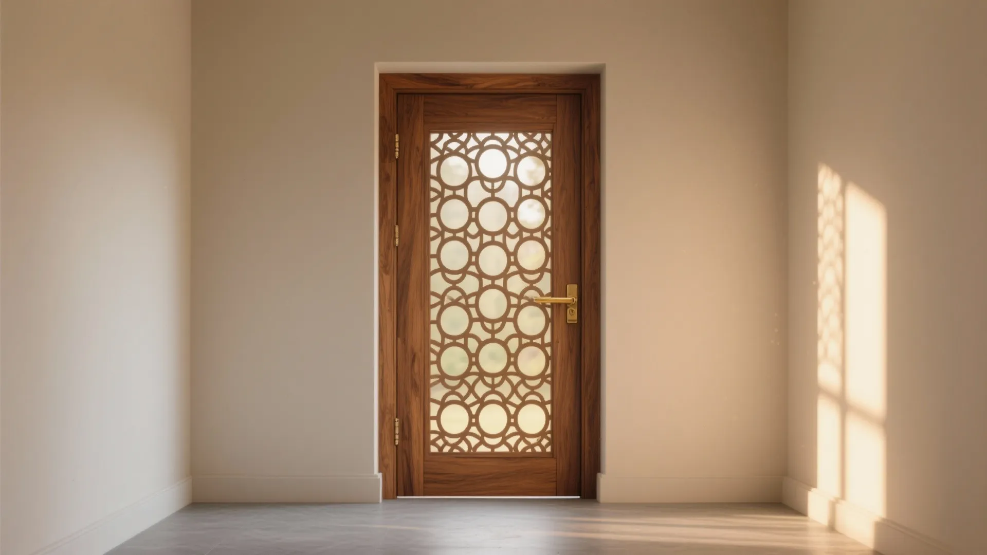 Minimalist Jaali Patterns in Solid Wood