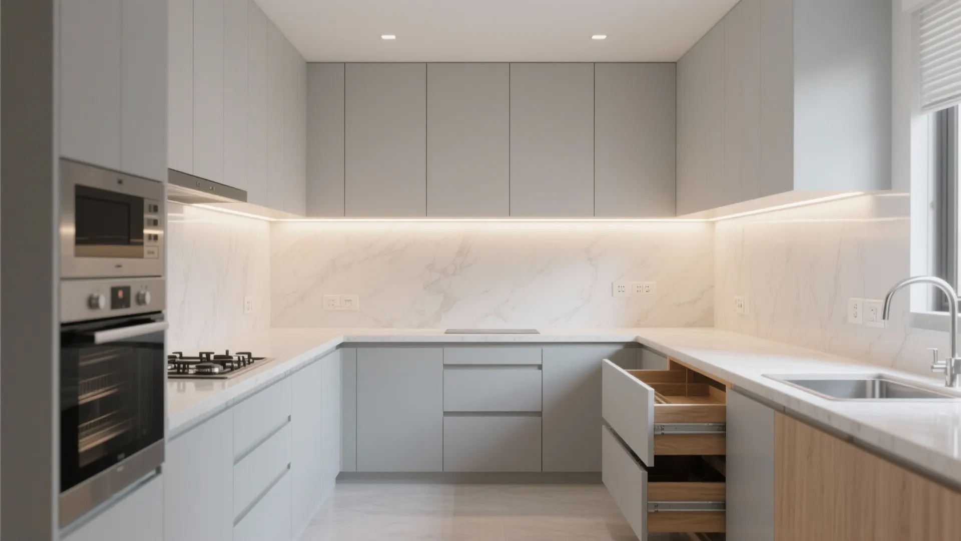 Minimalist, storage-first kitchen planning