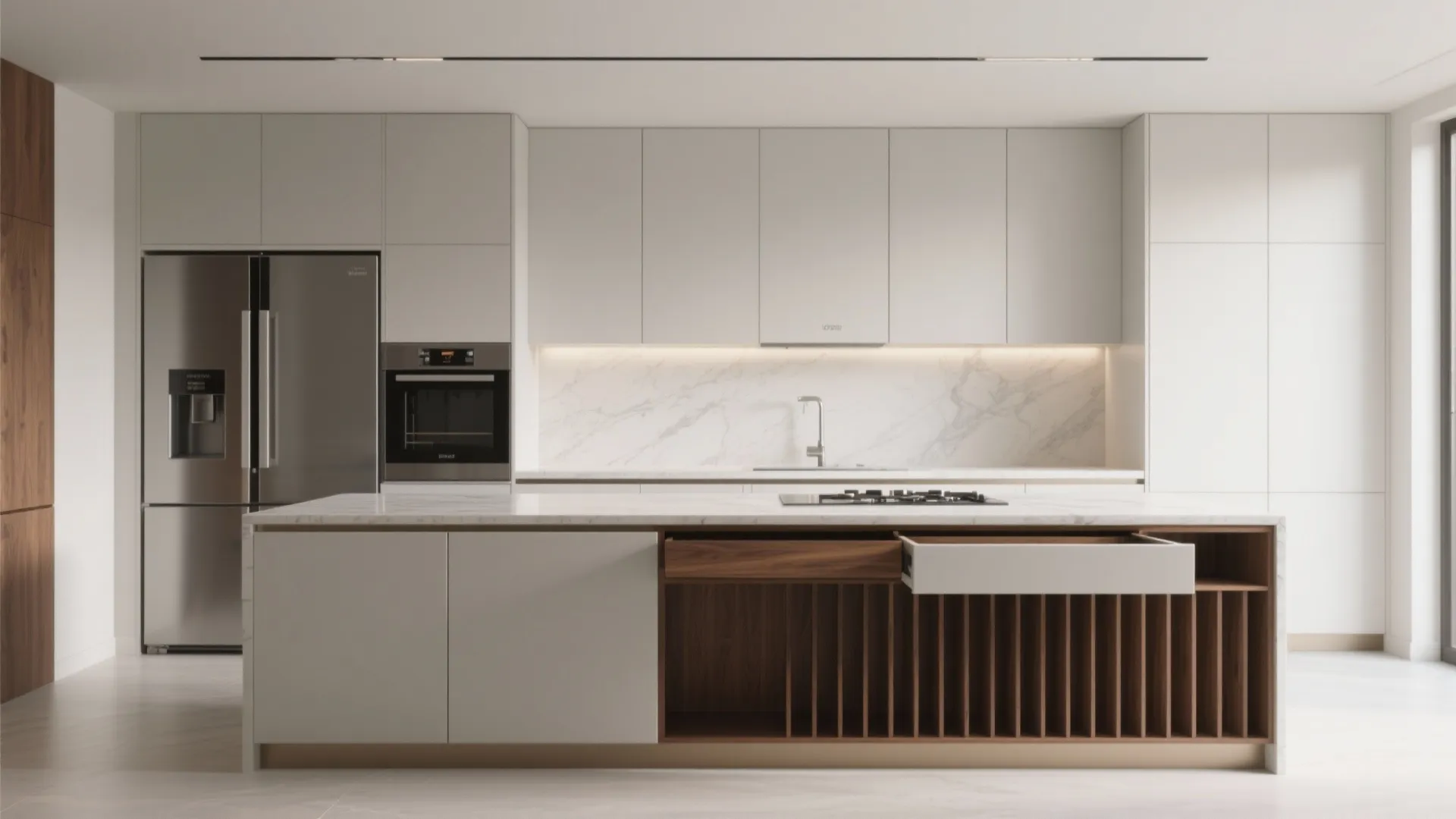 Minimalist Luxury Storage in Small Kitchens