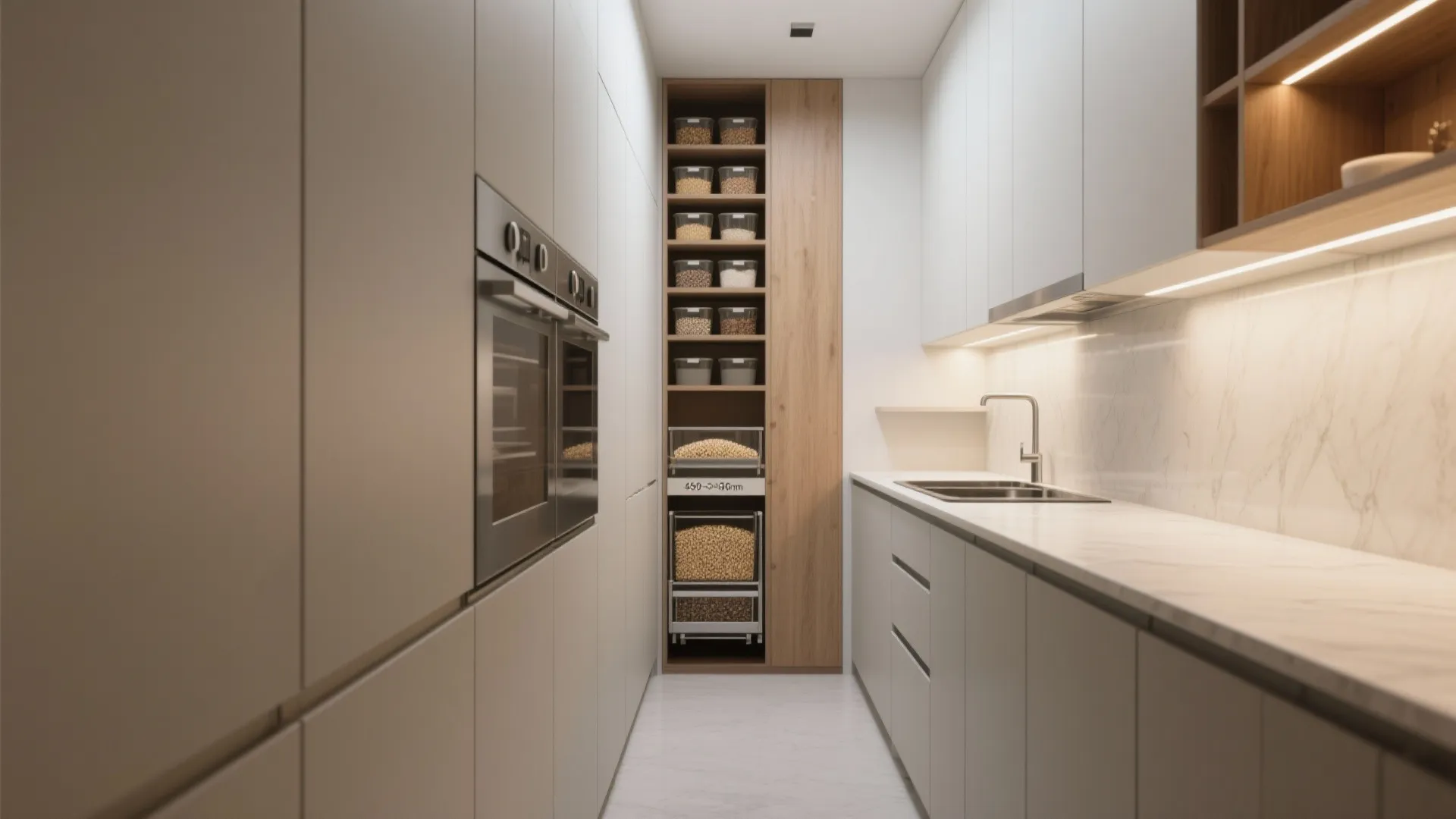 Minimalist kitchen storage
