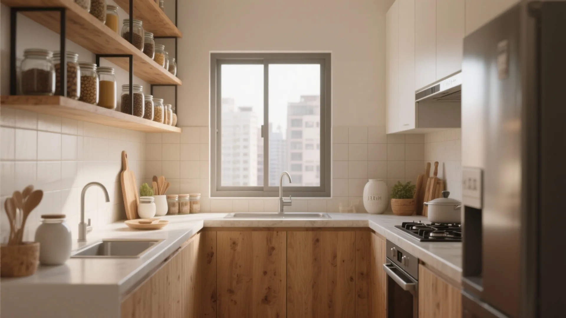 Minimalist kitchen storage