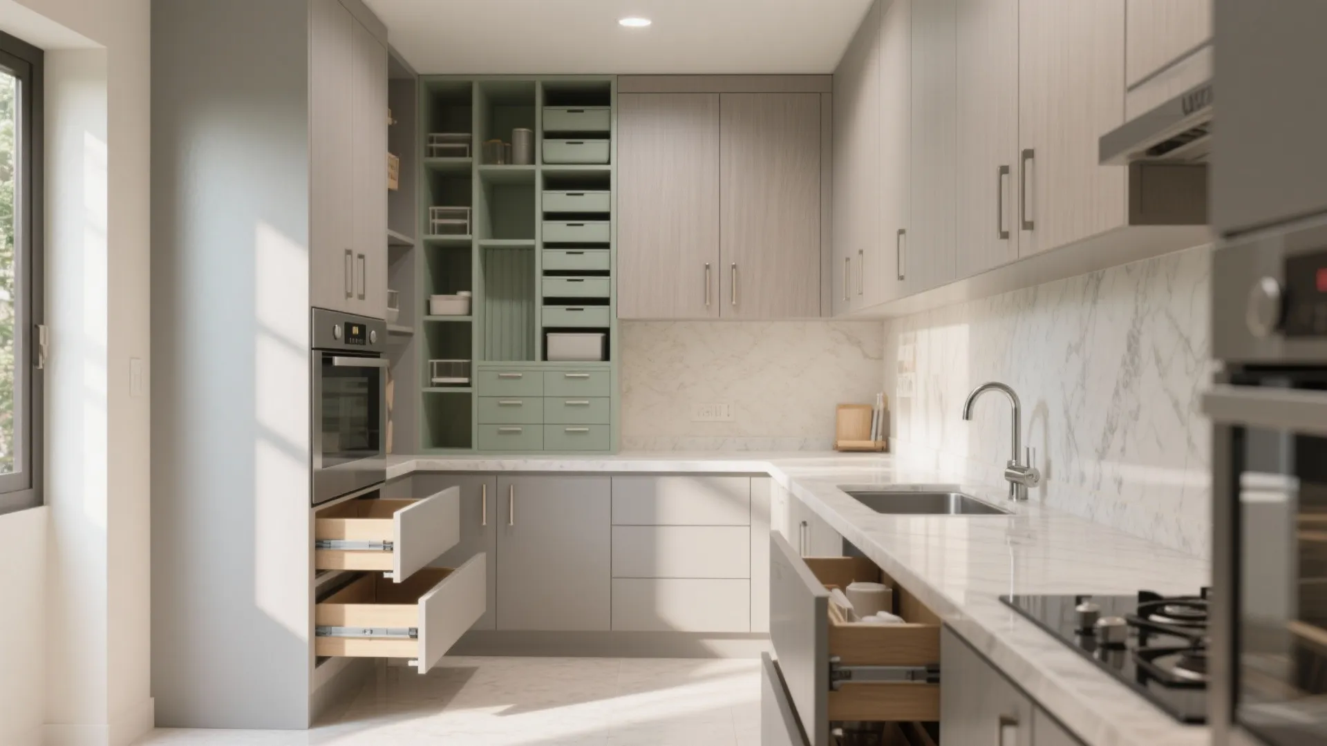 Minimalist Kitchen Storage for 3 BHKs