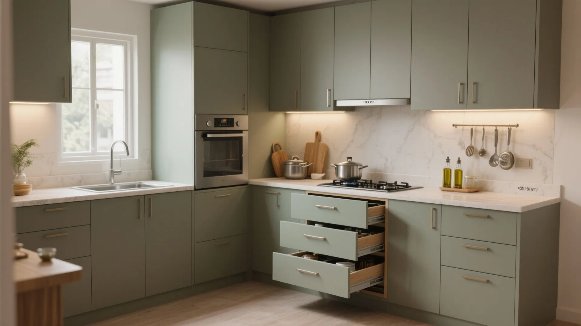 Minimalist kitchen storage that actually works