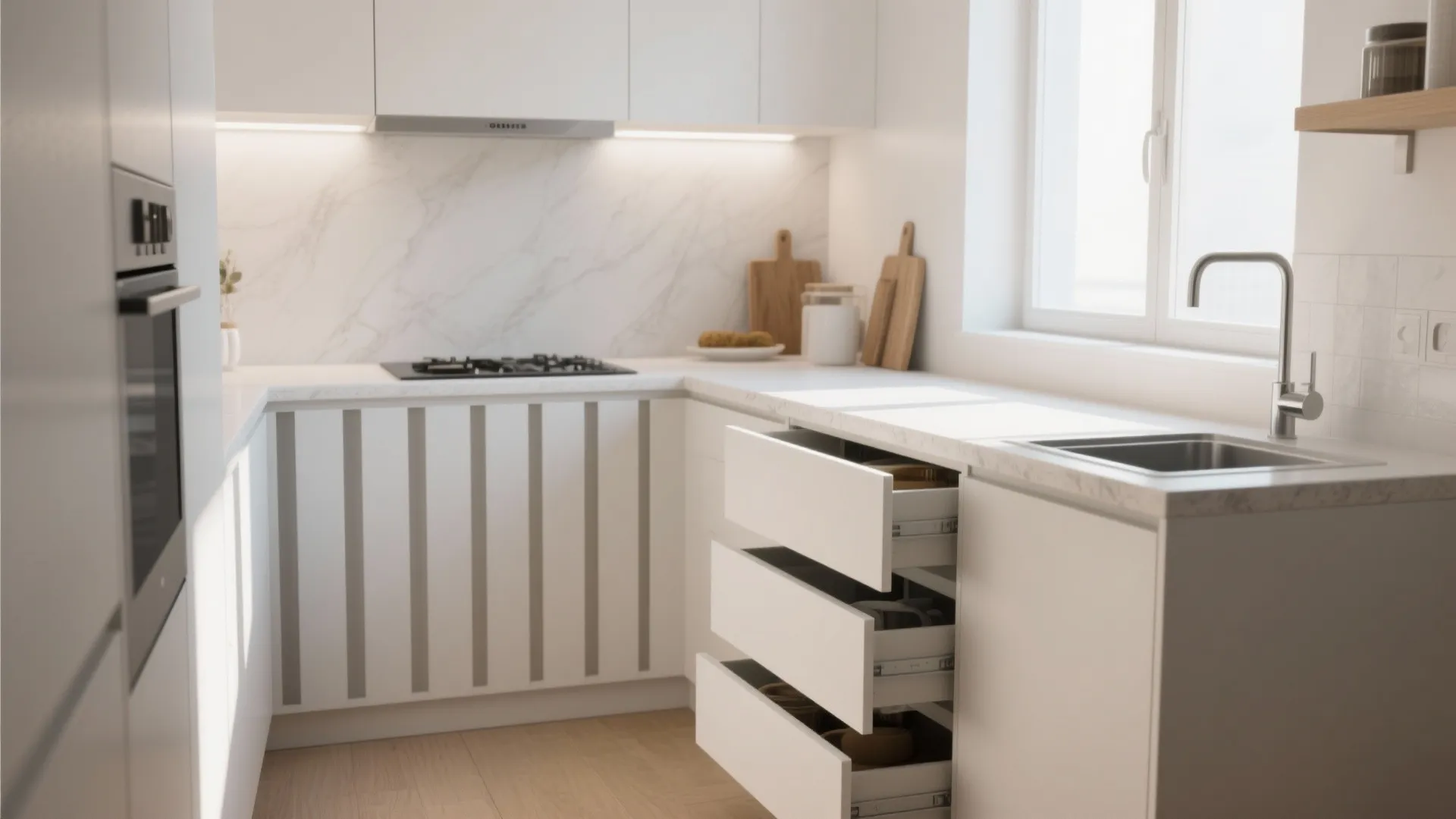 Minimalist kitchen storage