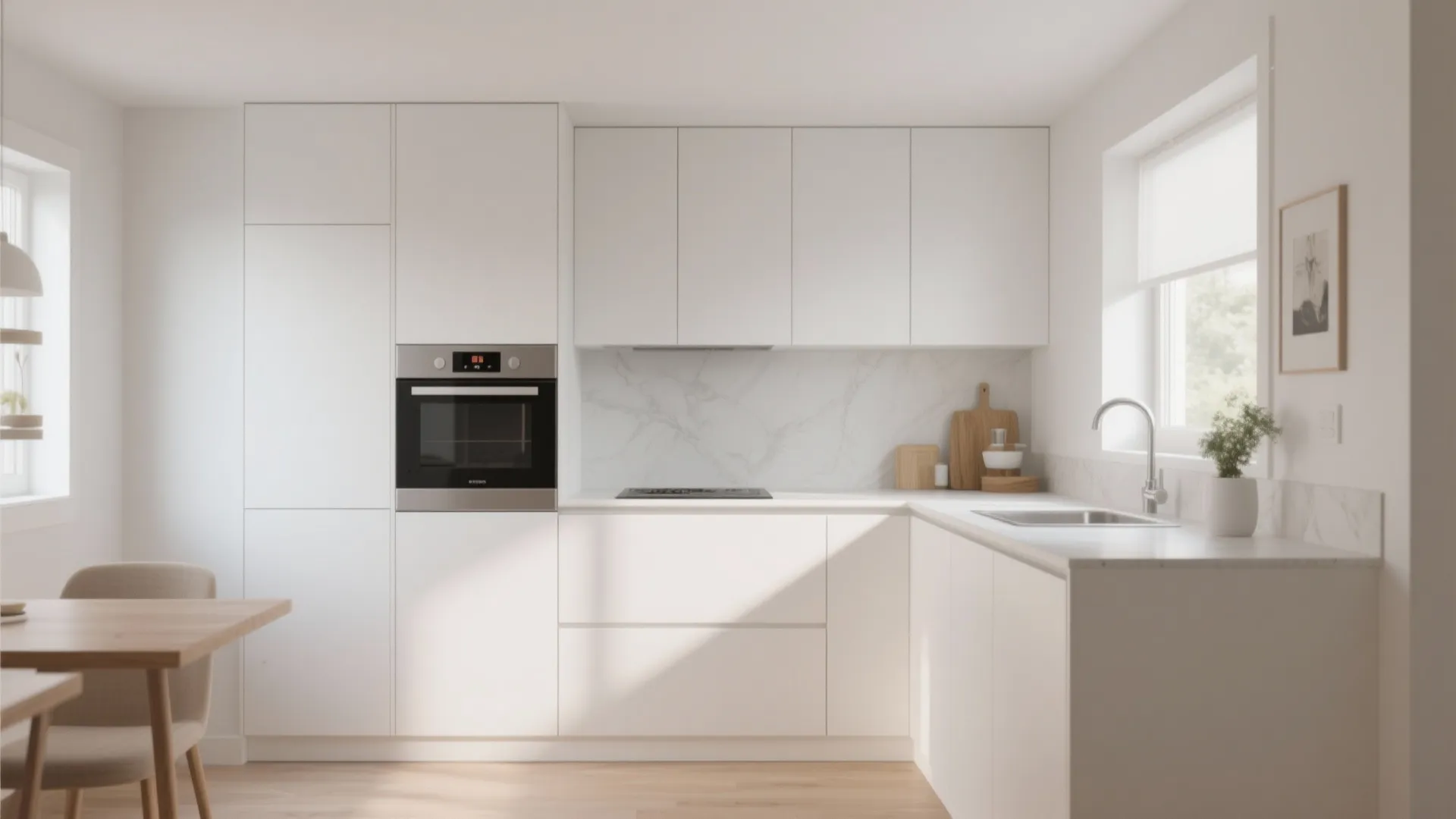 Minimalist kitchen storage design