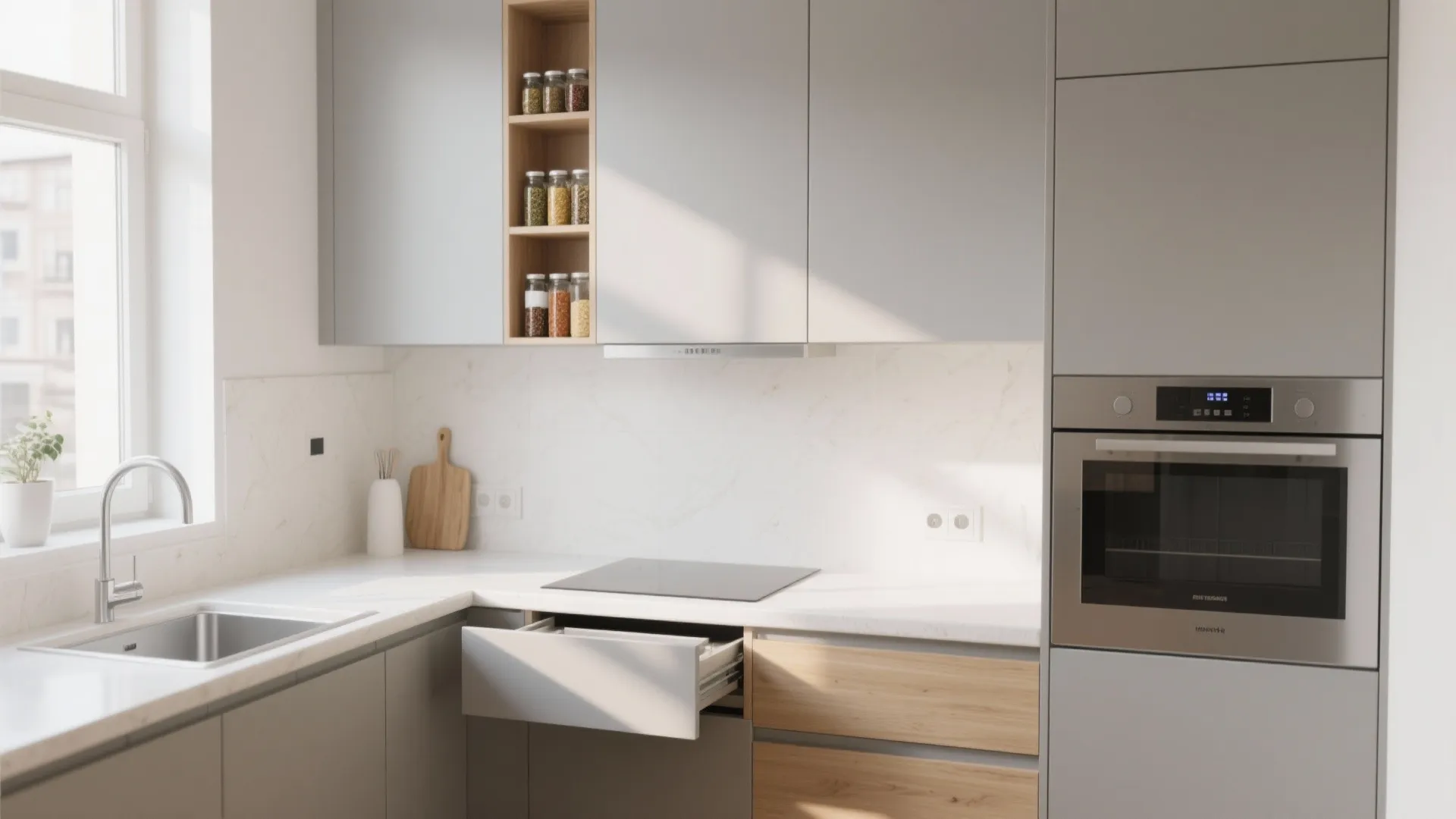 Minimalist kitchen storage solutions