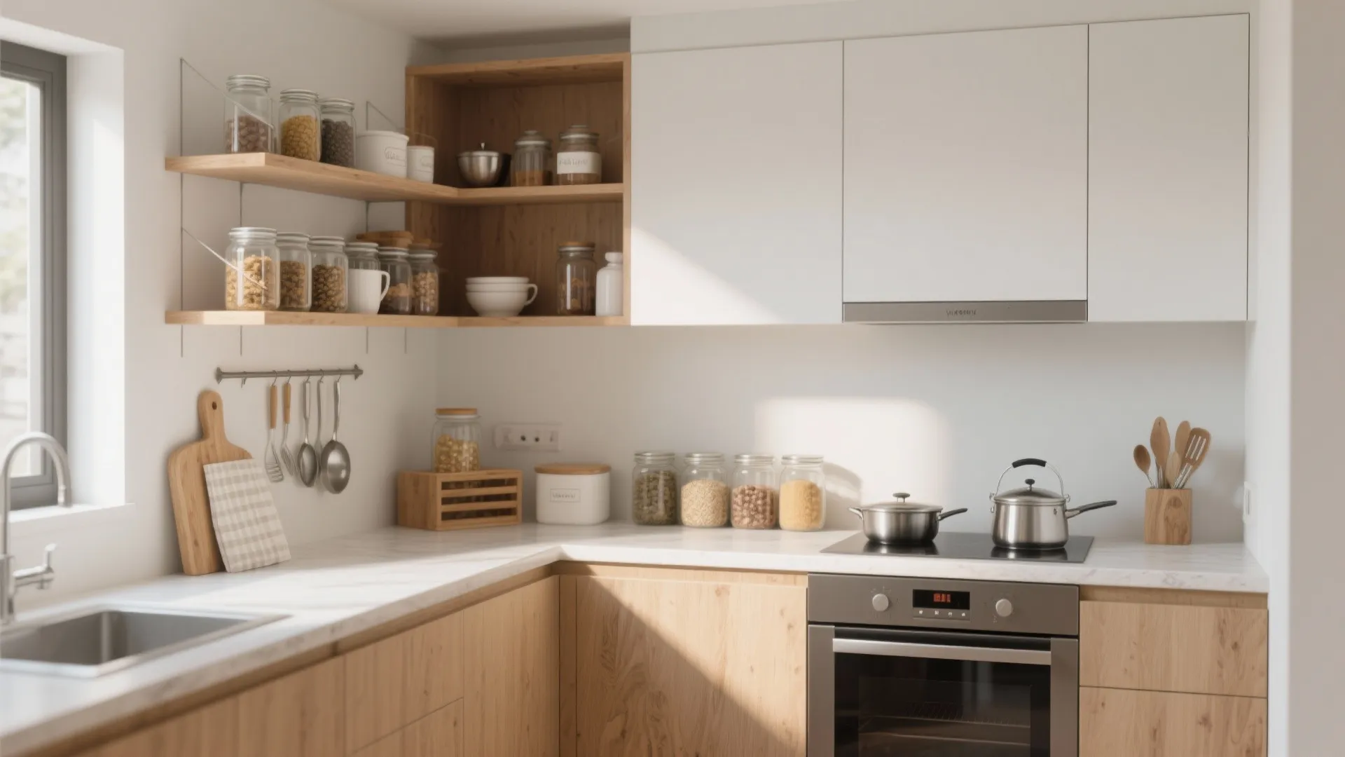 Minimalist kitchen storage solutions