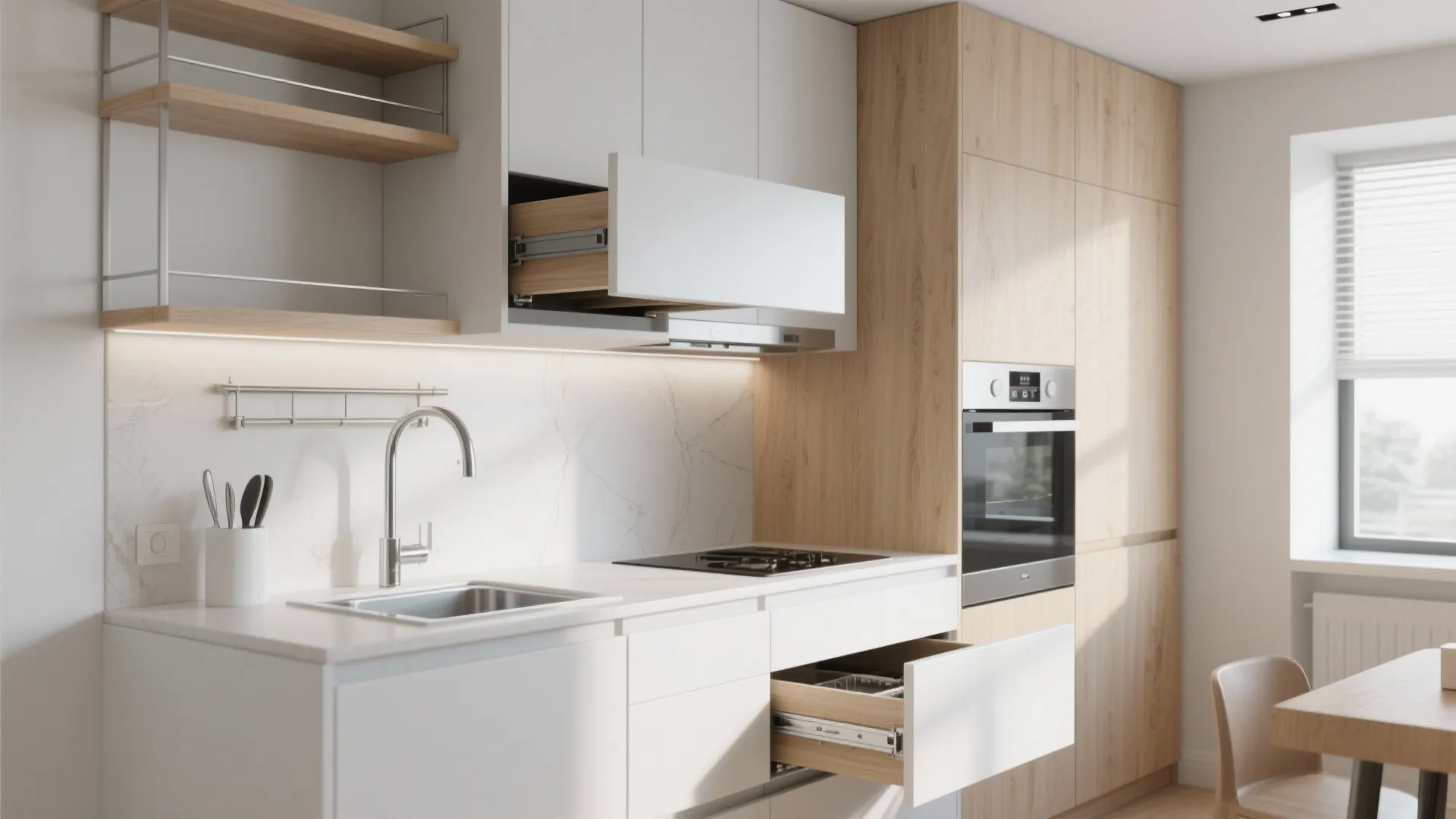 Minimalist Storage in Kitchen