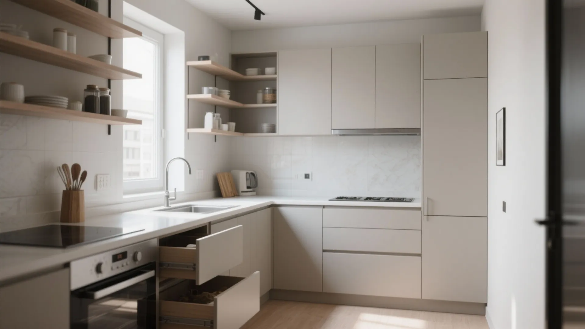 Minimalist kitchen storage