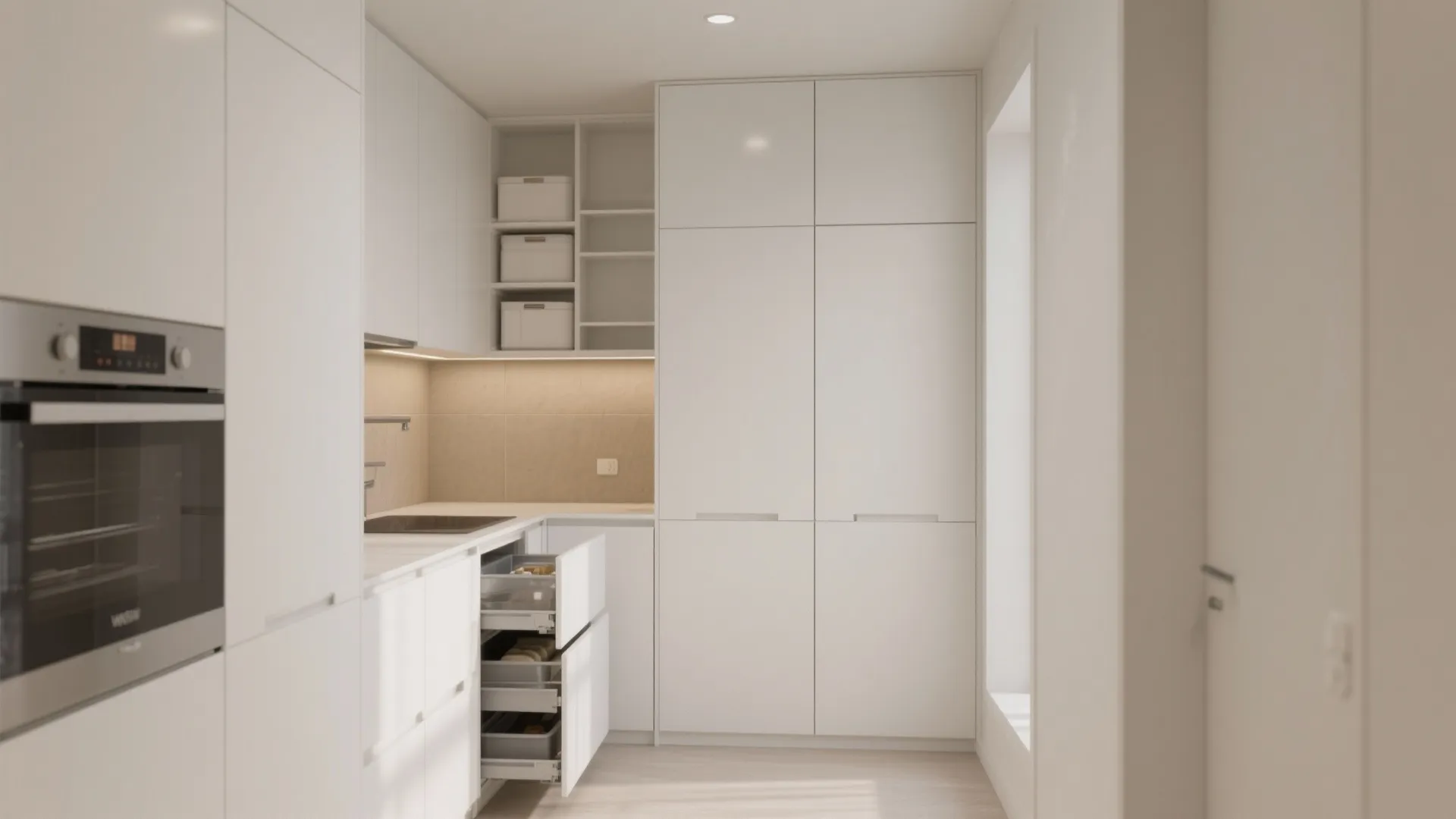 Minimalist kitchen storage for streamlined living