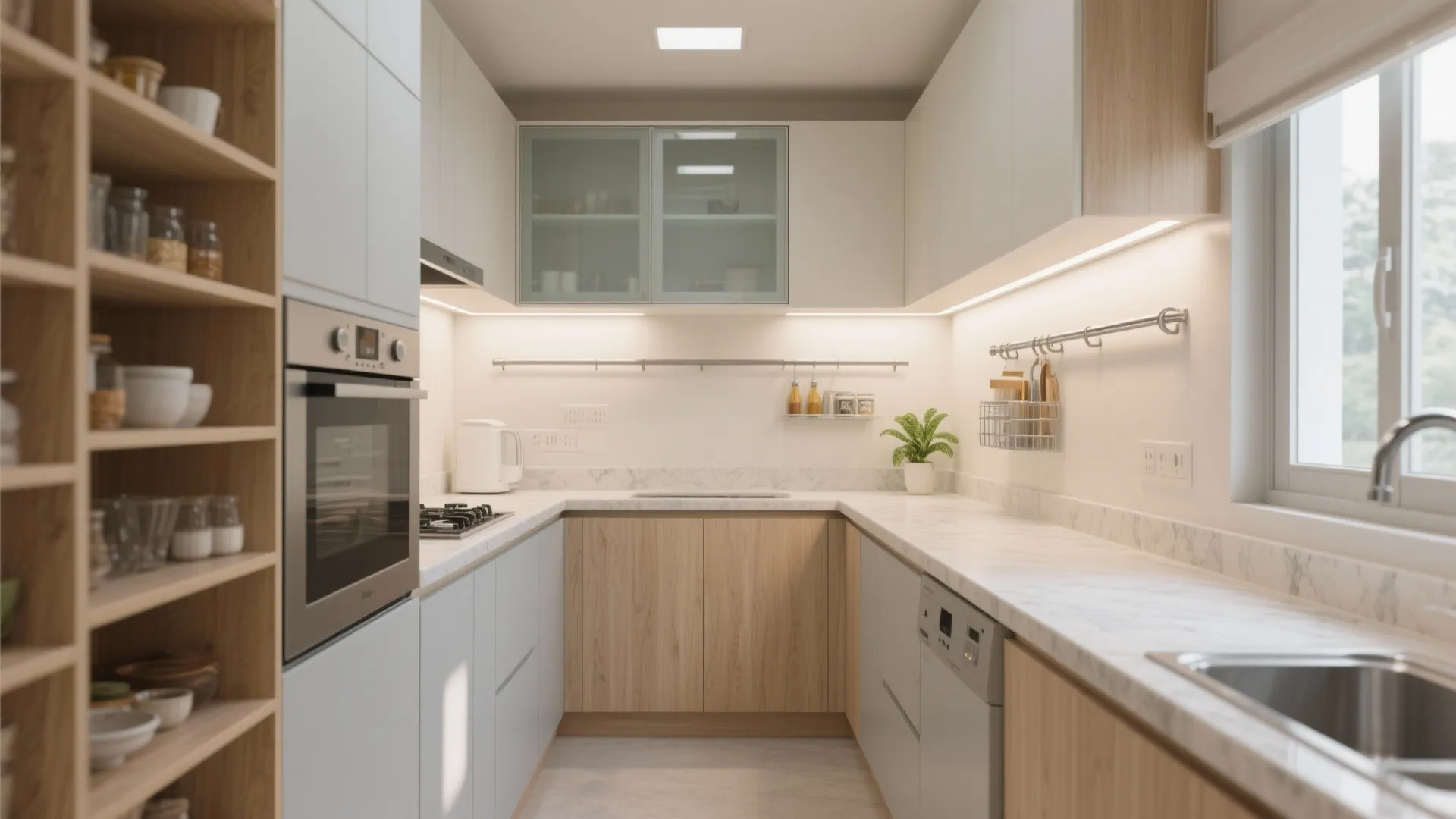 Minimalist kitchen storage that actually works