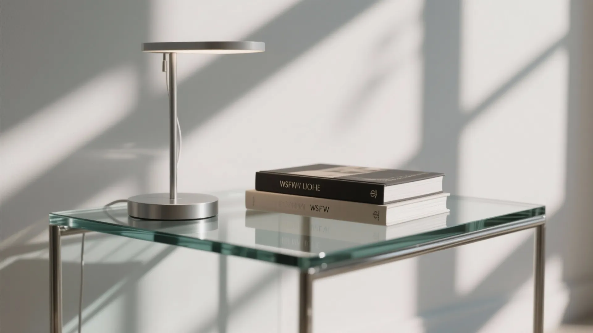 1. Minimalist Lamp and Book Stack