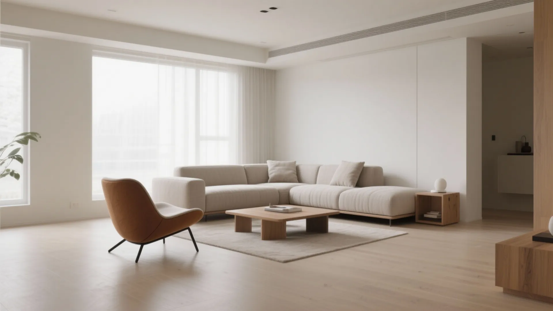 1. Minimalist furniture layout