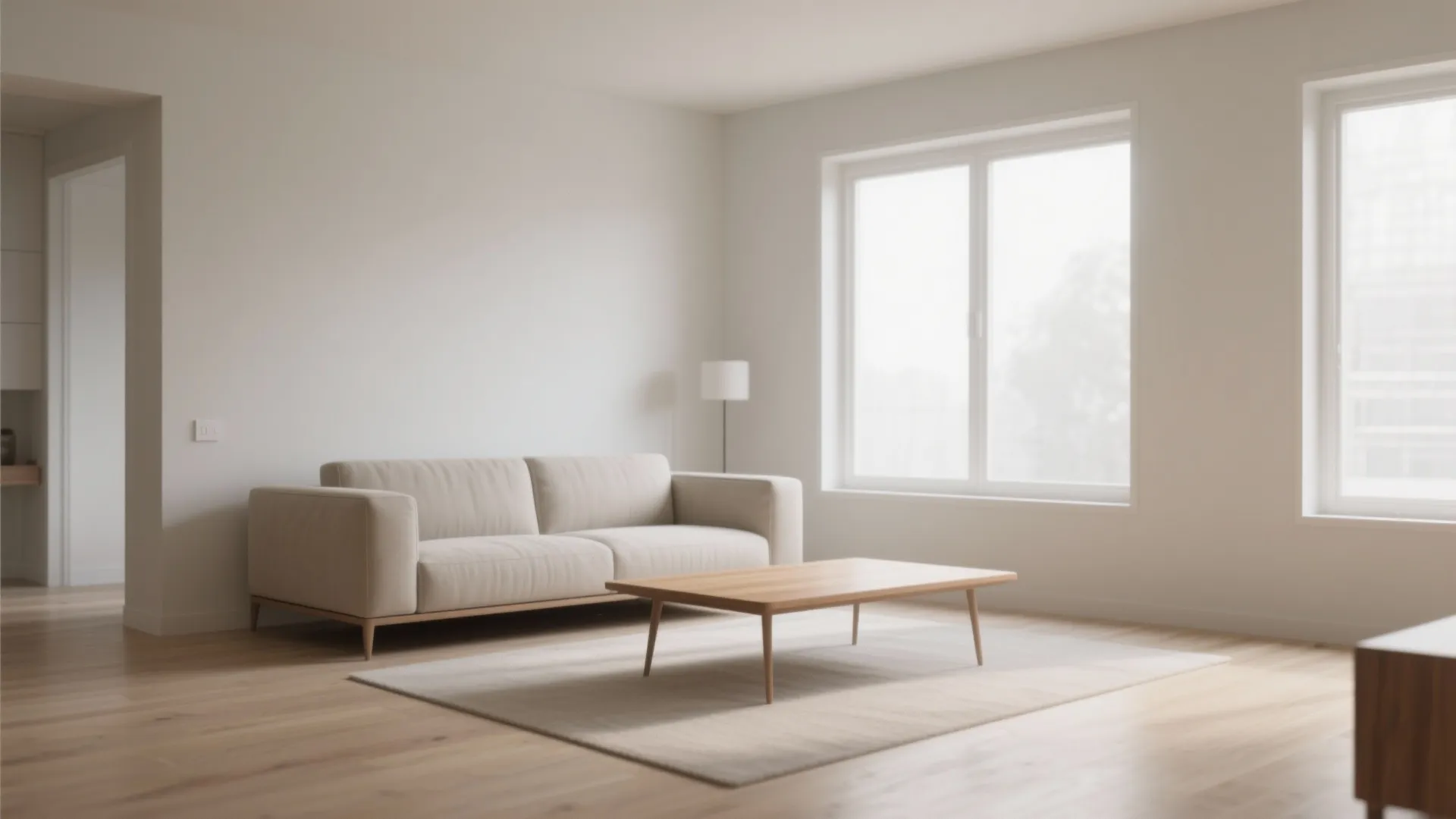 1. Minimalist furniture layout