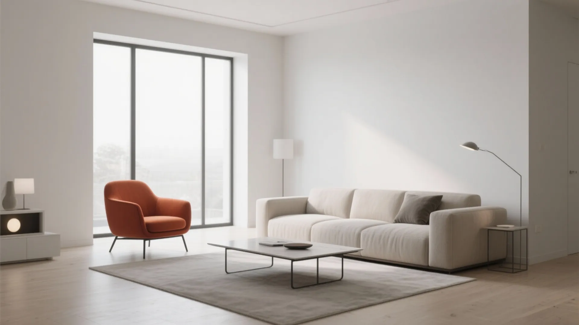 1. Minimalist Furniture Arrangement