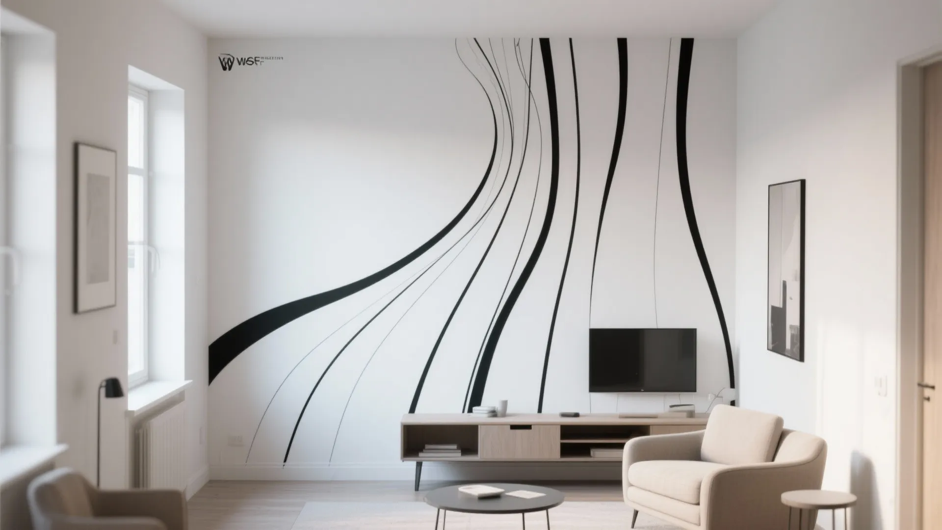 Minimalist Line Art Murals