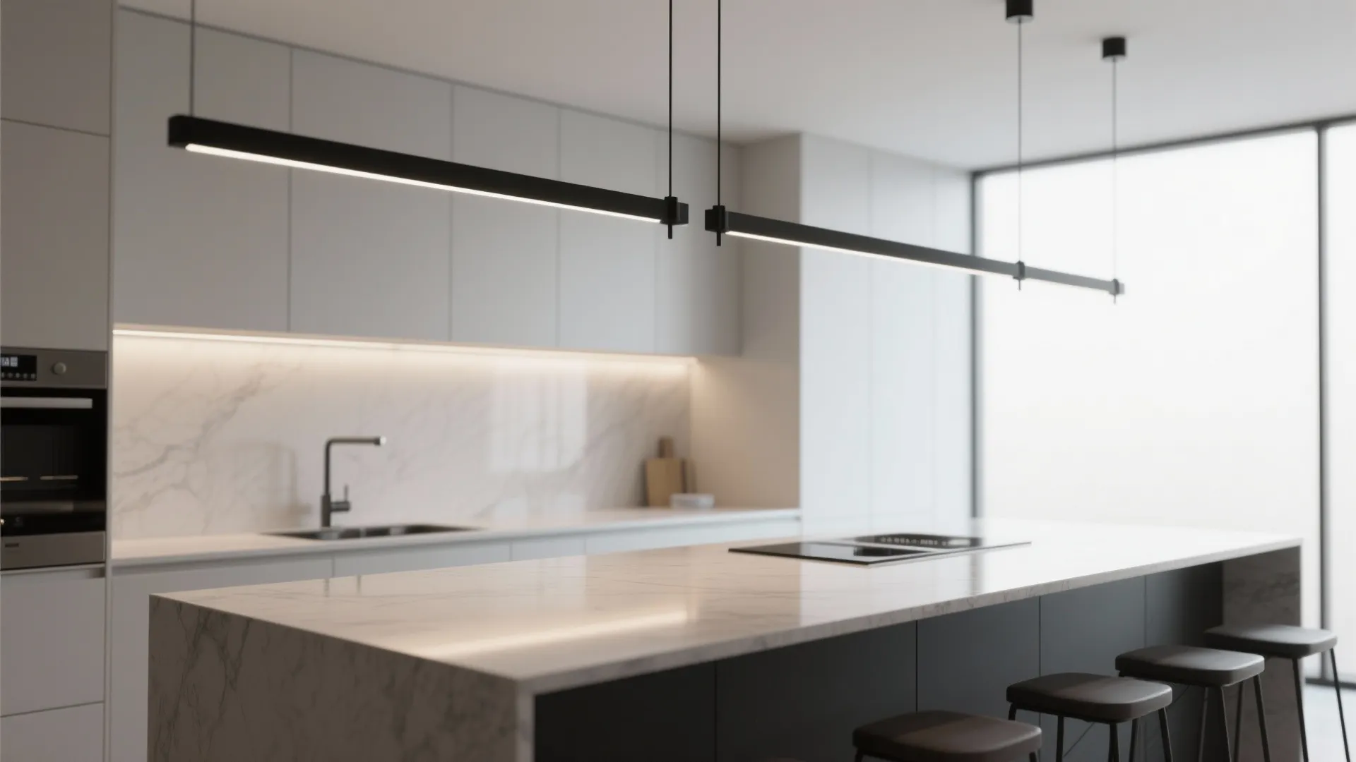 2. Minimalist Linear Pendants