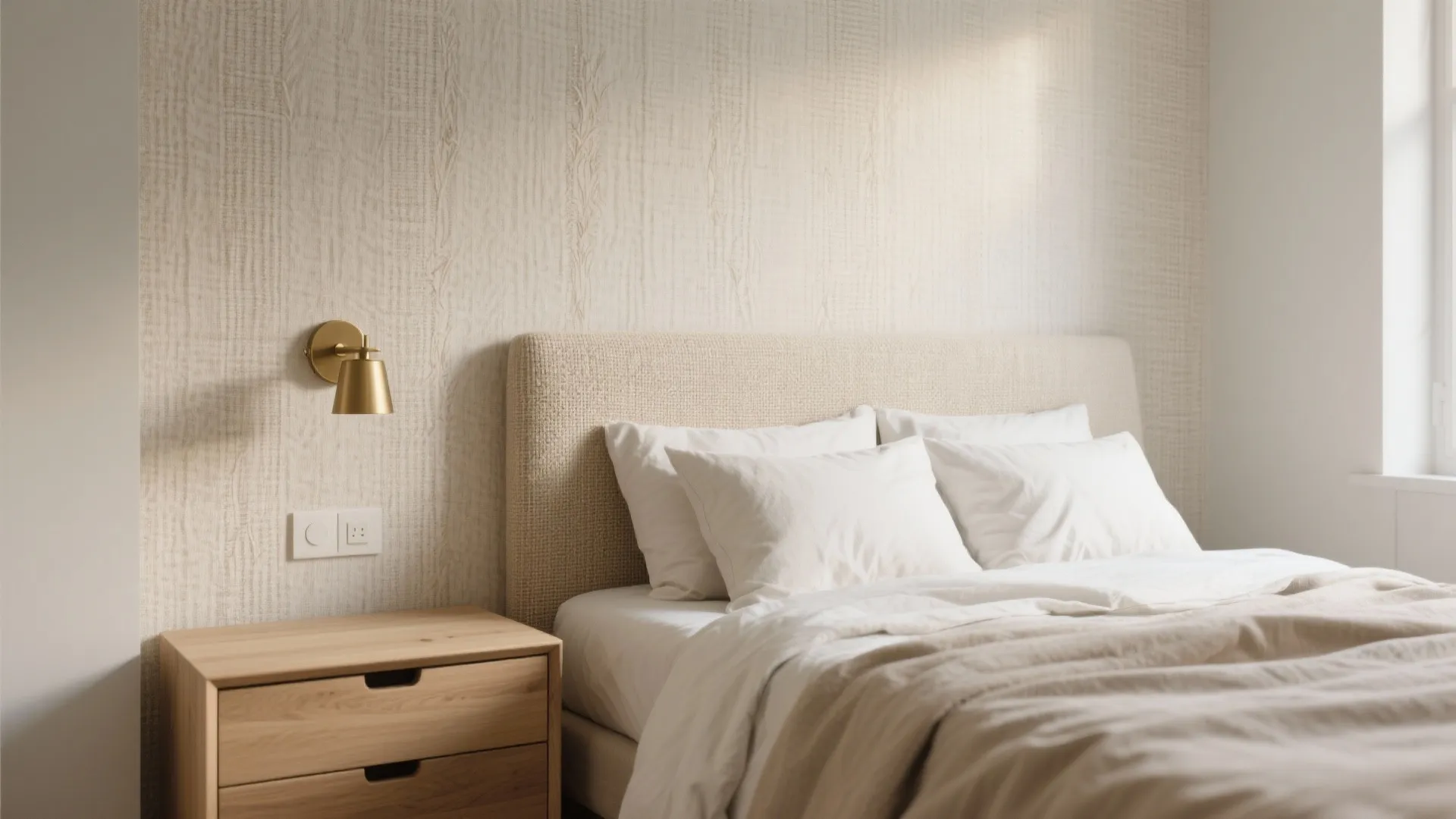 1) Minimalist Texture: Linen, Grasscloth, and Subtle Weaves