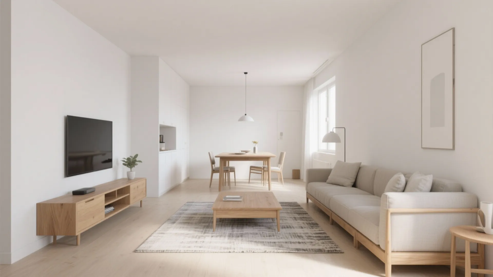 1. Minimalist Living-Dining Combo