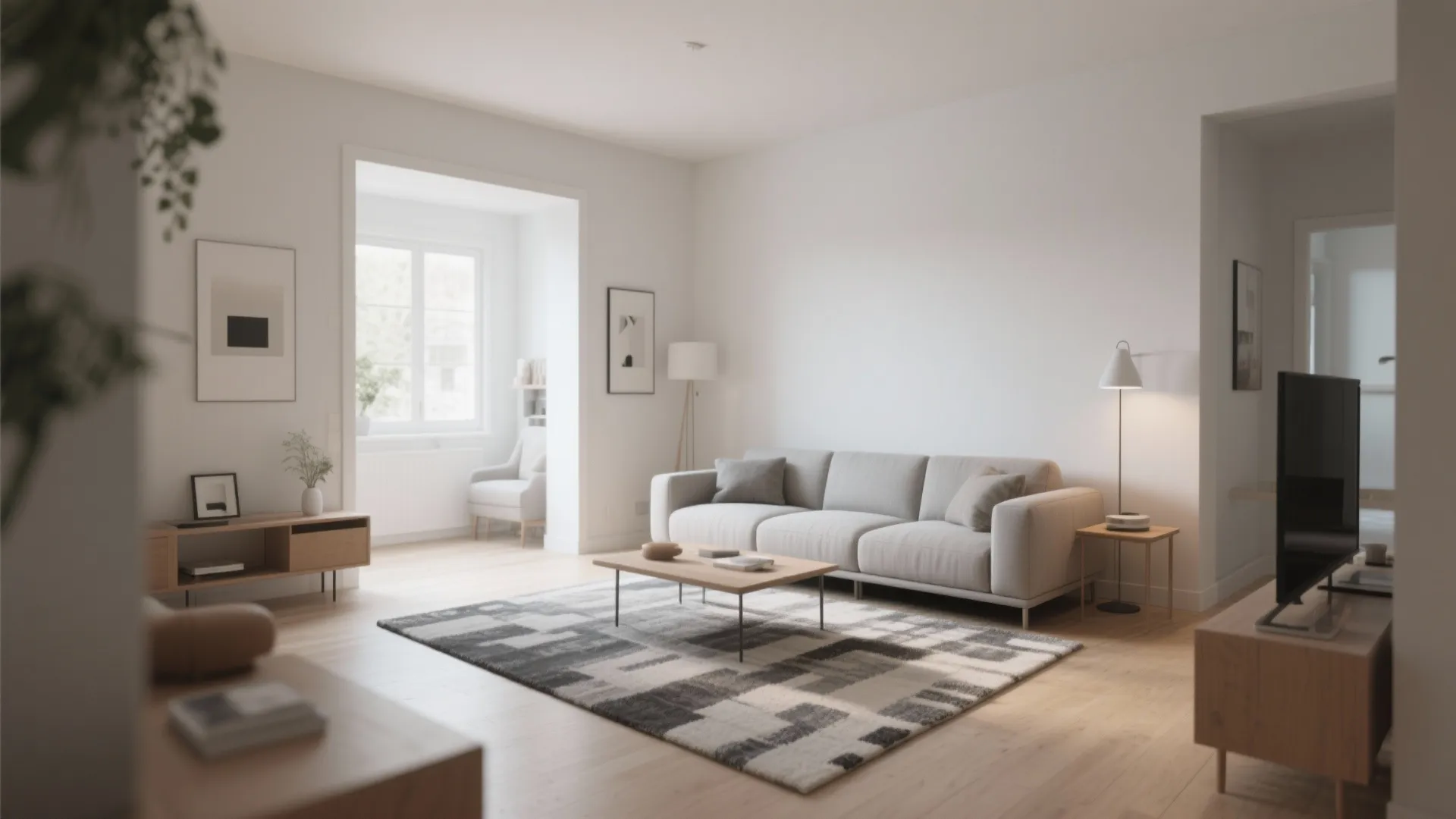 Minimalist furniture layout