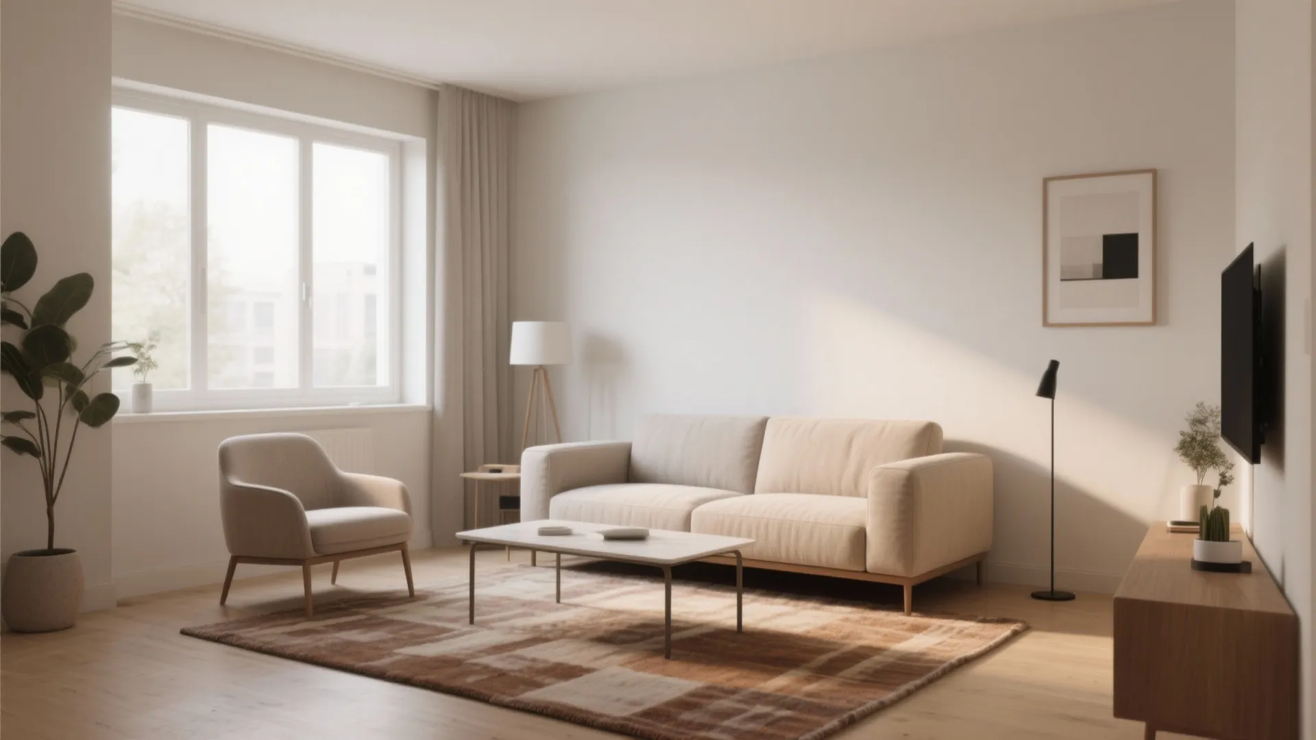 1. Minimalist Furniture Arrangement