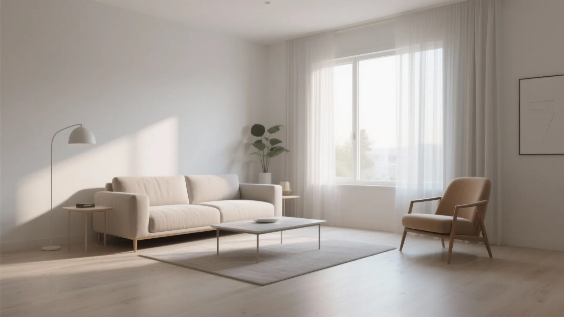 Minimalist furniture layout