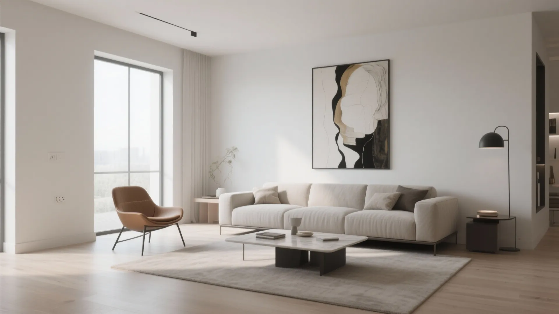 1. Minimalist Furniture Arrangement