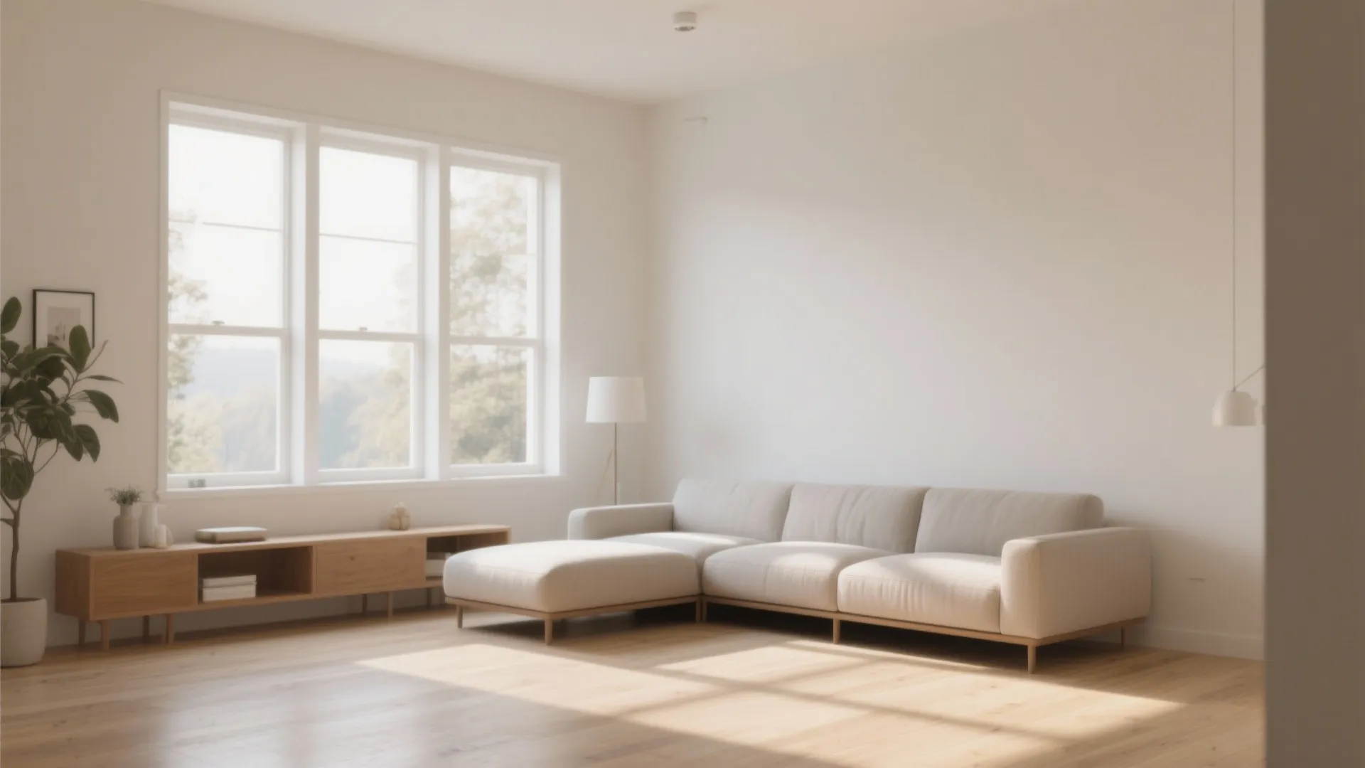 Minimalist 18 x 22 living room with airy layout