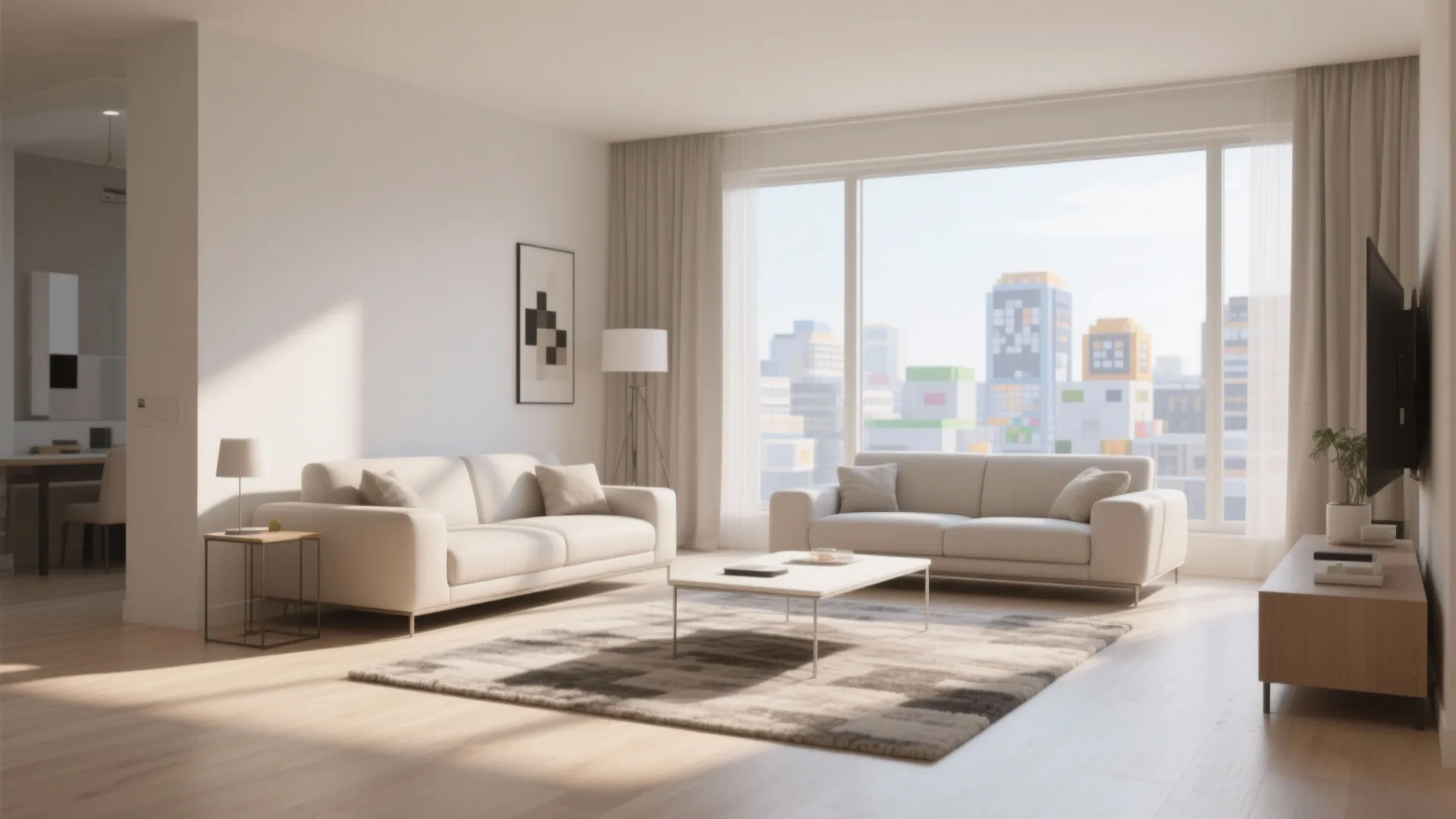 1. Minimalist Living Room Layout