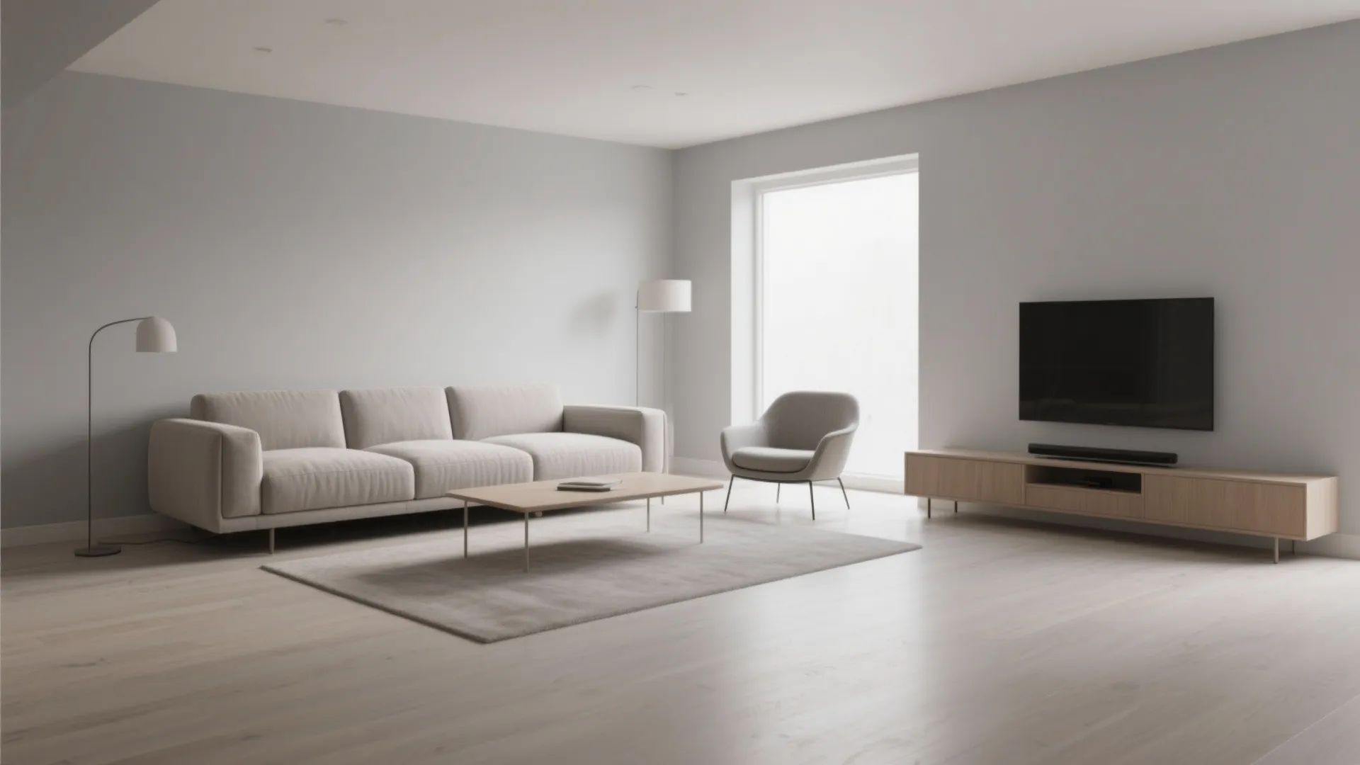 Minimalist furniture arrangement