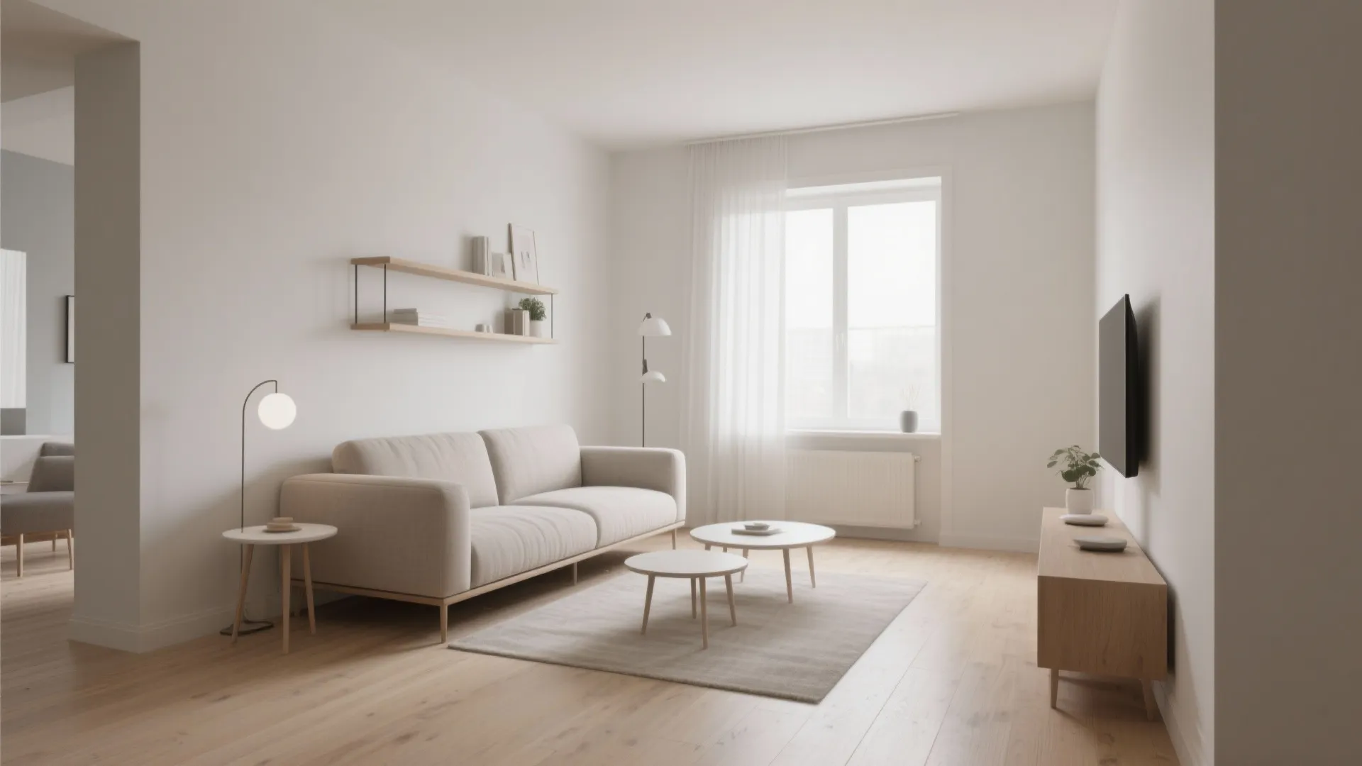 1. Minimalist furniture arrangement