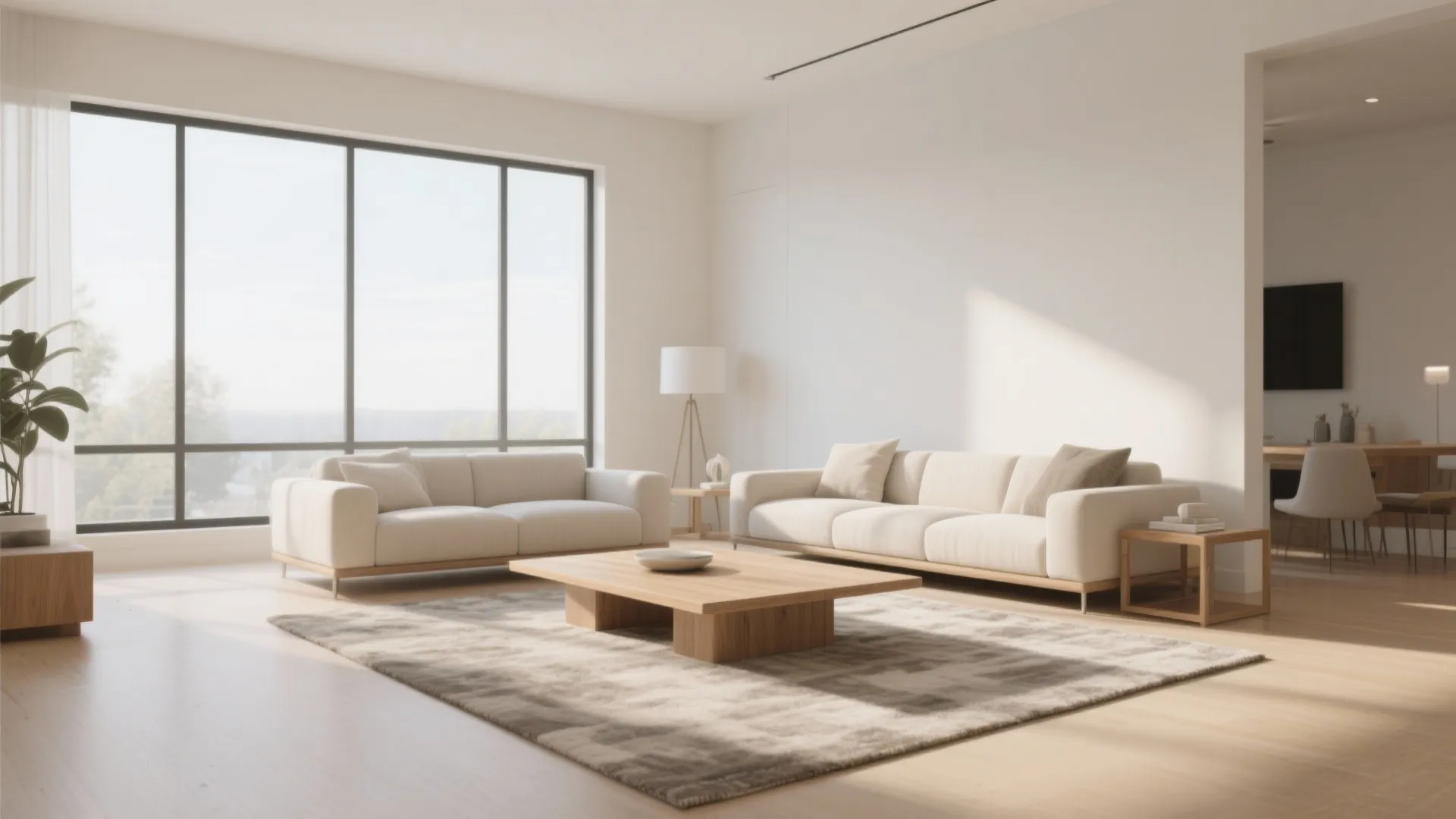 Minimalist furniture arrangement