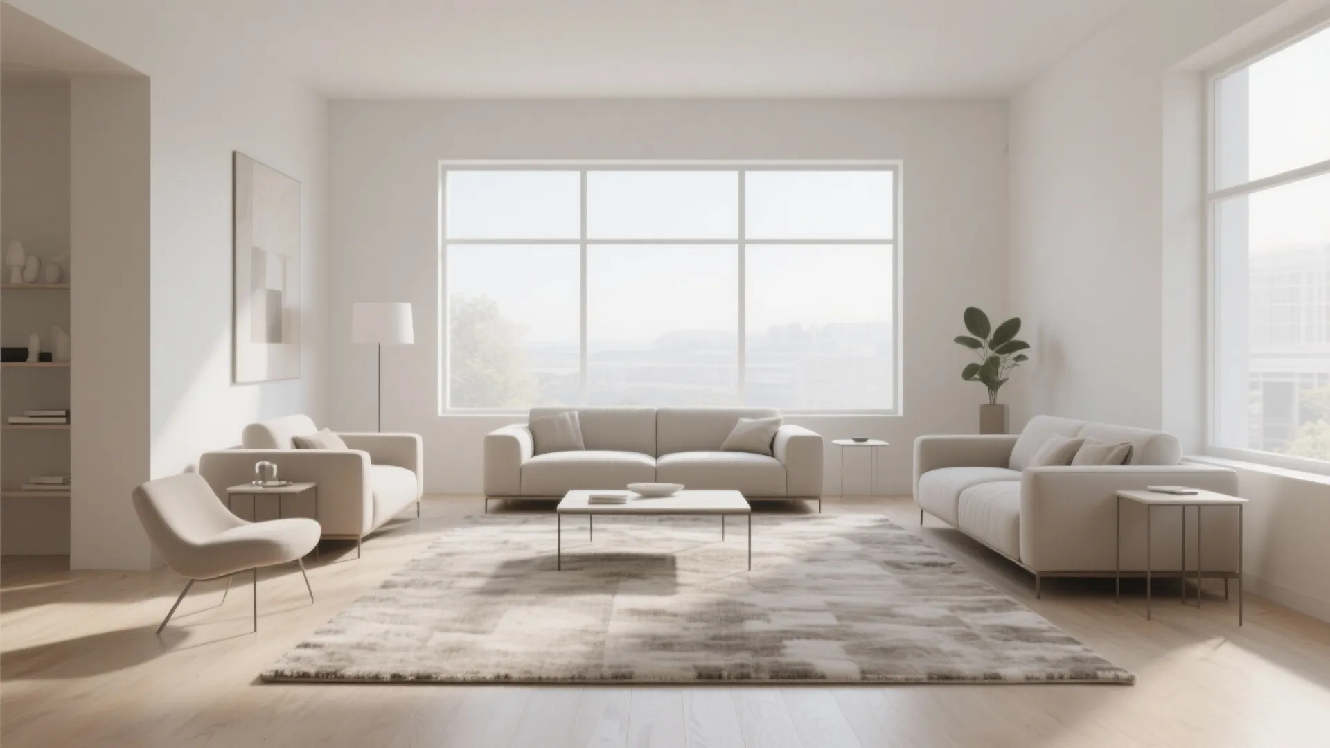 1. Minimalist furniture layout